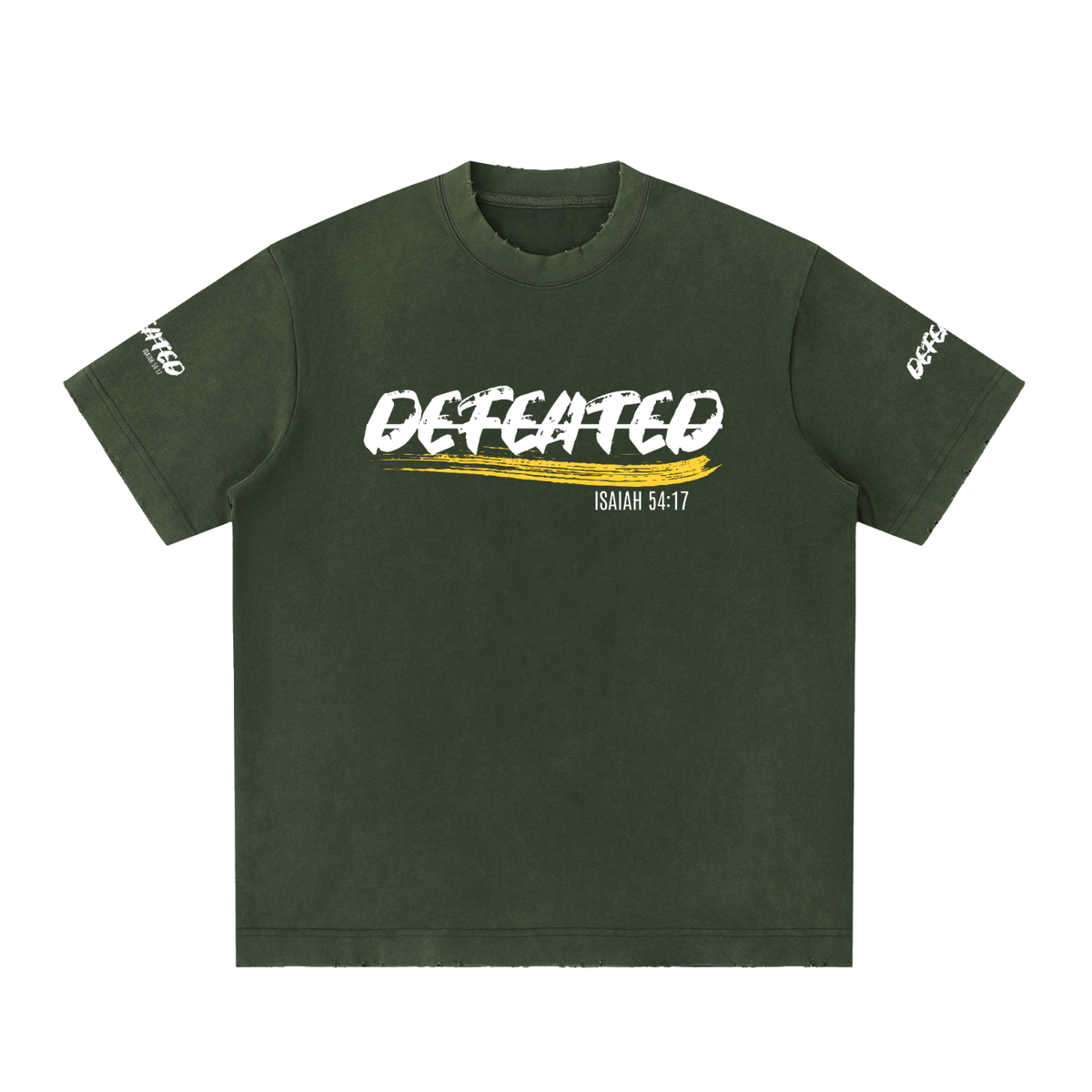 Heavyweight Vintage Washed Frayed T-Shirt (Undefeated)
