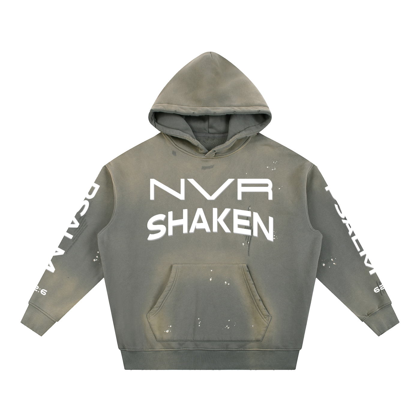 Vintage Washed Frayed Fleece Hoodie
