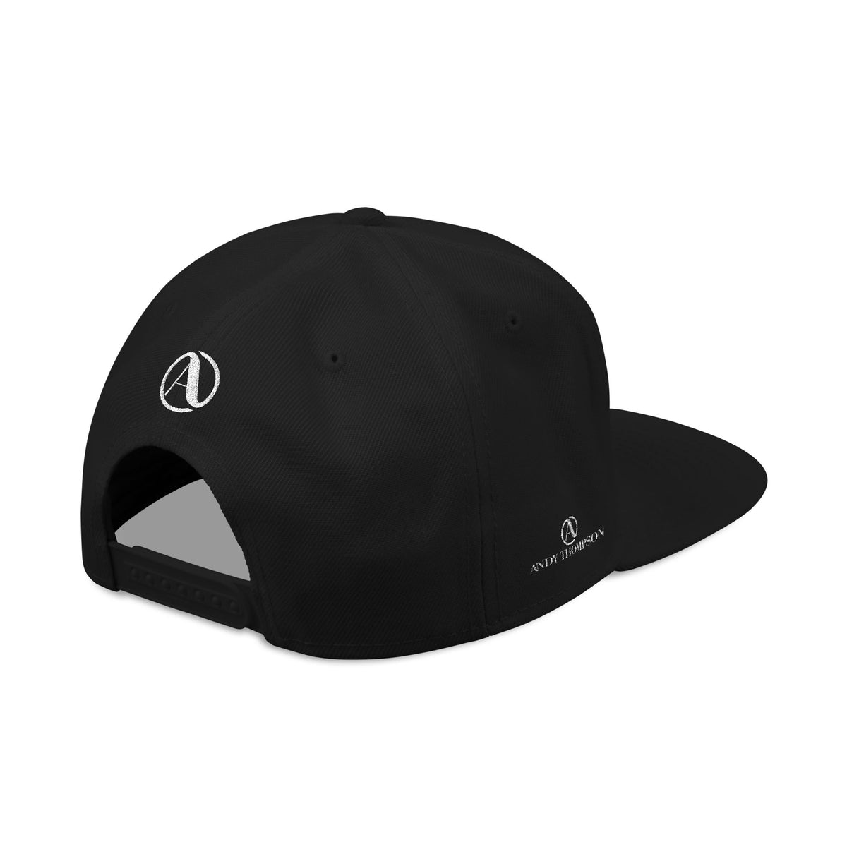 Embroidered A Circle Snapback Hat — Distressed Logo Streetwear Cap
