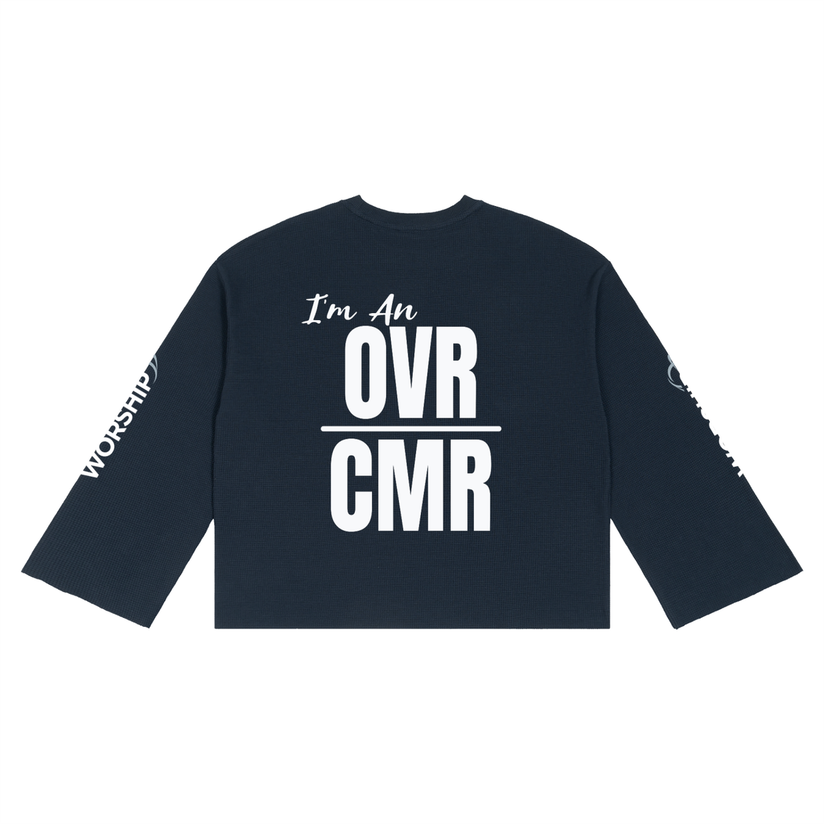 Overcomers Worship Waffle Raw Edge Long Sleeve Tee