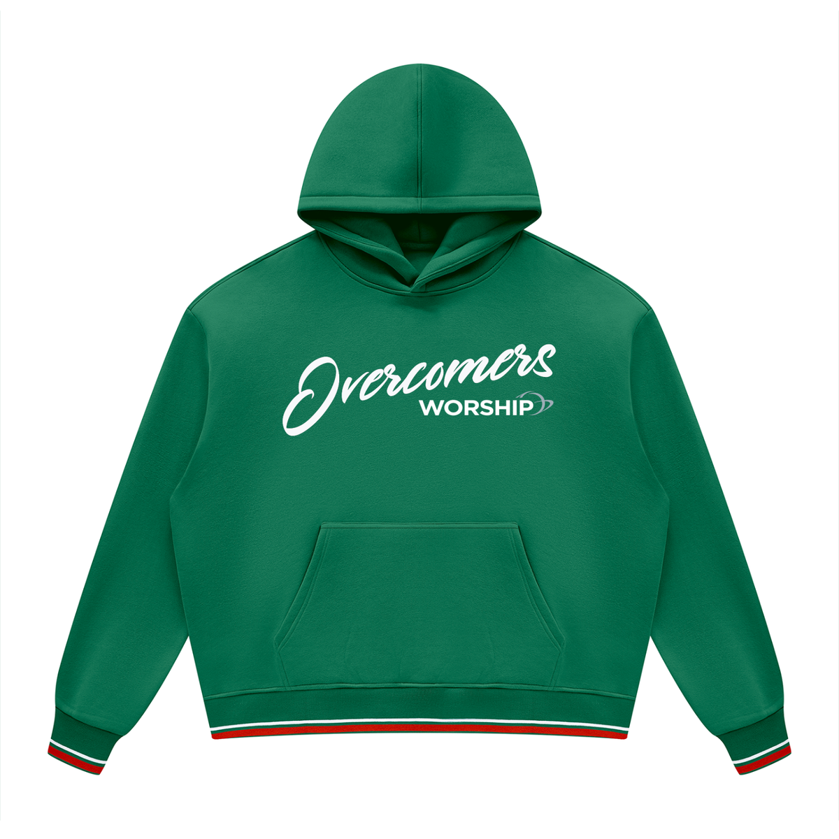 Overcomers Worship Color Block Fleece Hoodie