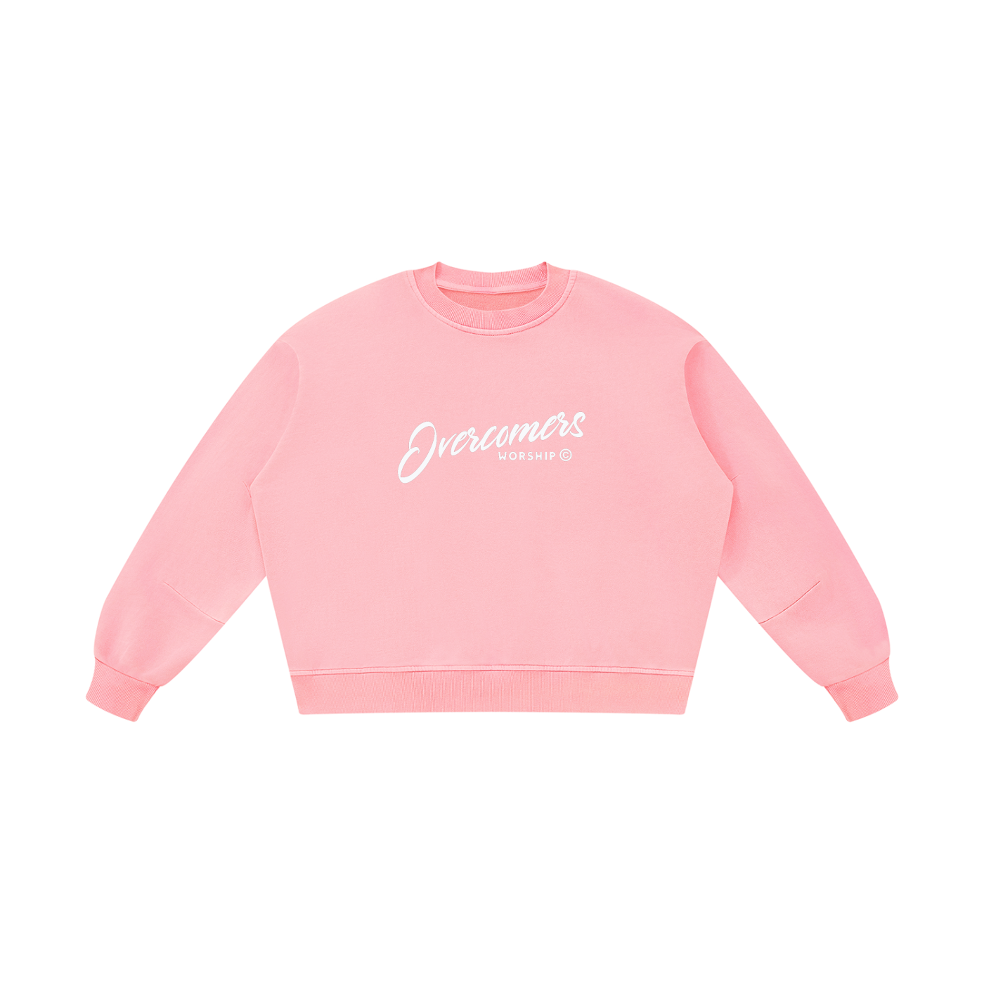 Overcomers Worship Vintage Washed Boxy Sweatshirt