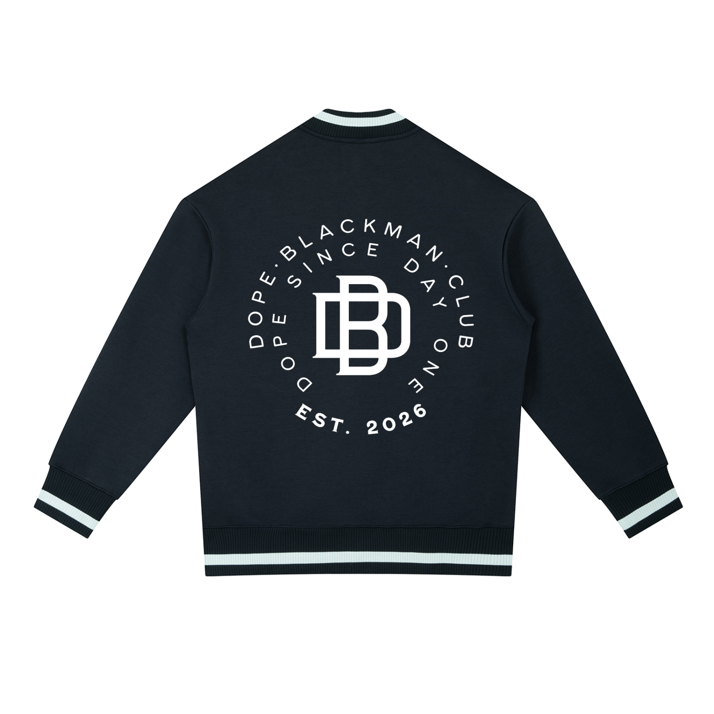 Dope Blackman Club Contrast Piping Zip Bomber Jacket