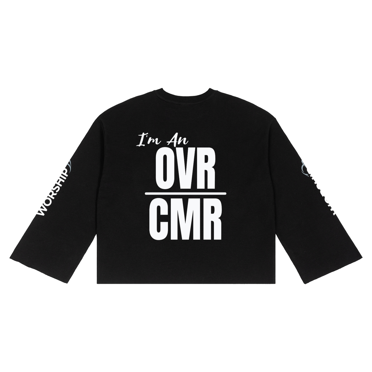 Overcomers Worship Waffle Raw Edge Long Sleeve Tee