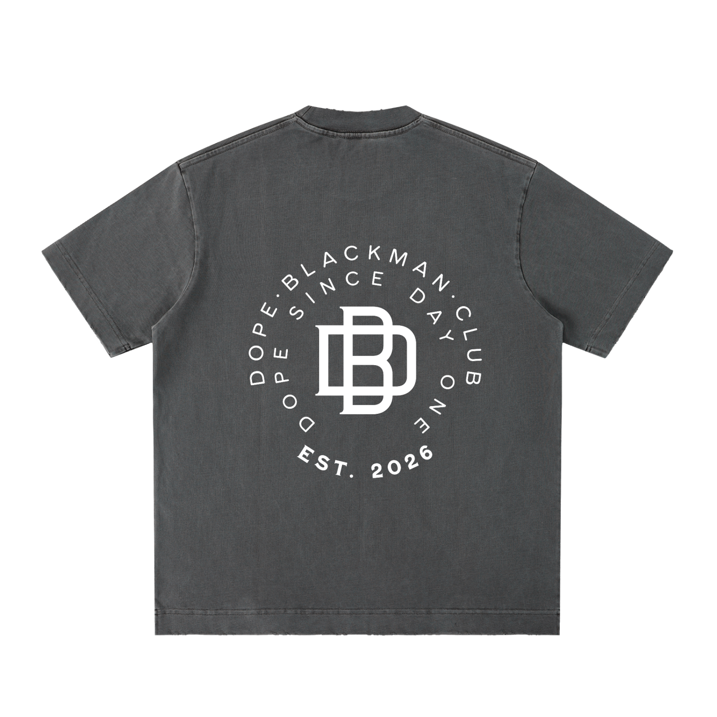 Dope Blackman Club Vintage Washed Frayed T-Shirt