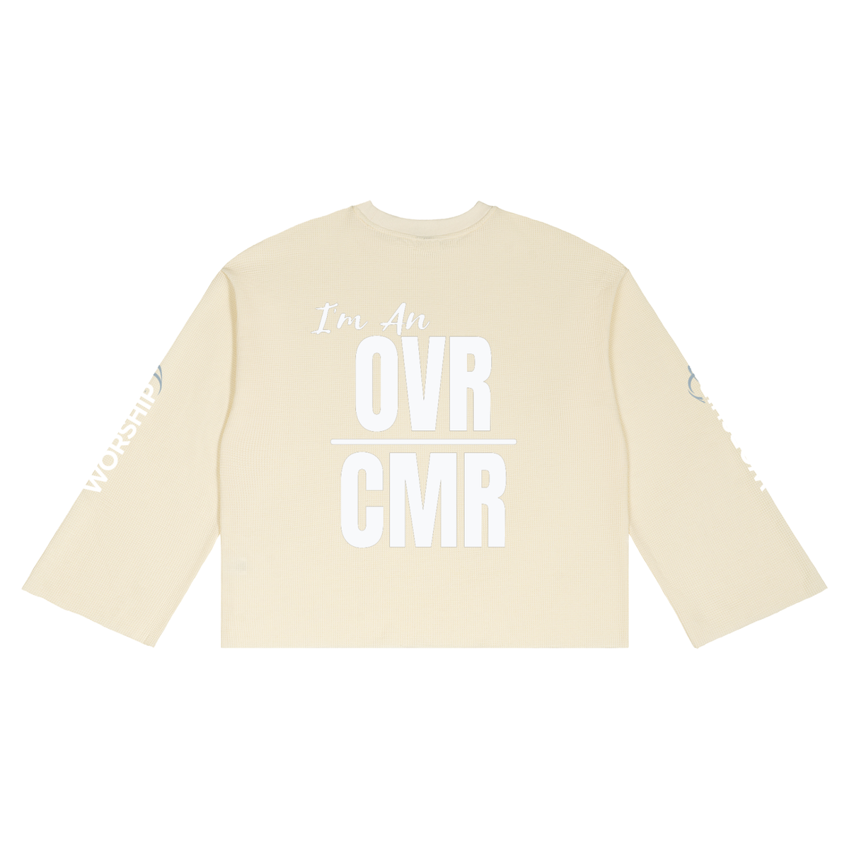 Overcomers Worship Waffle Raw Edge Long Sleeve Tee