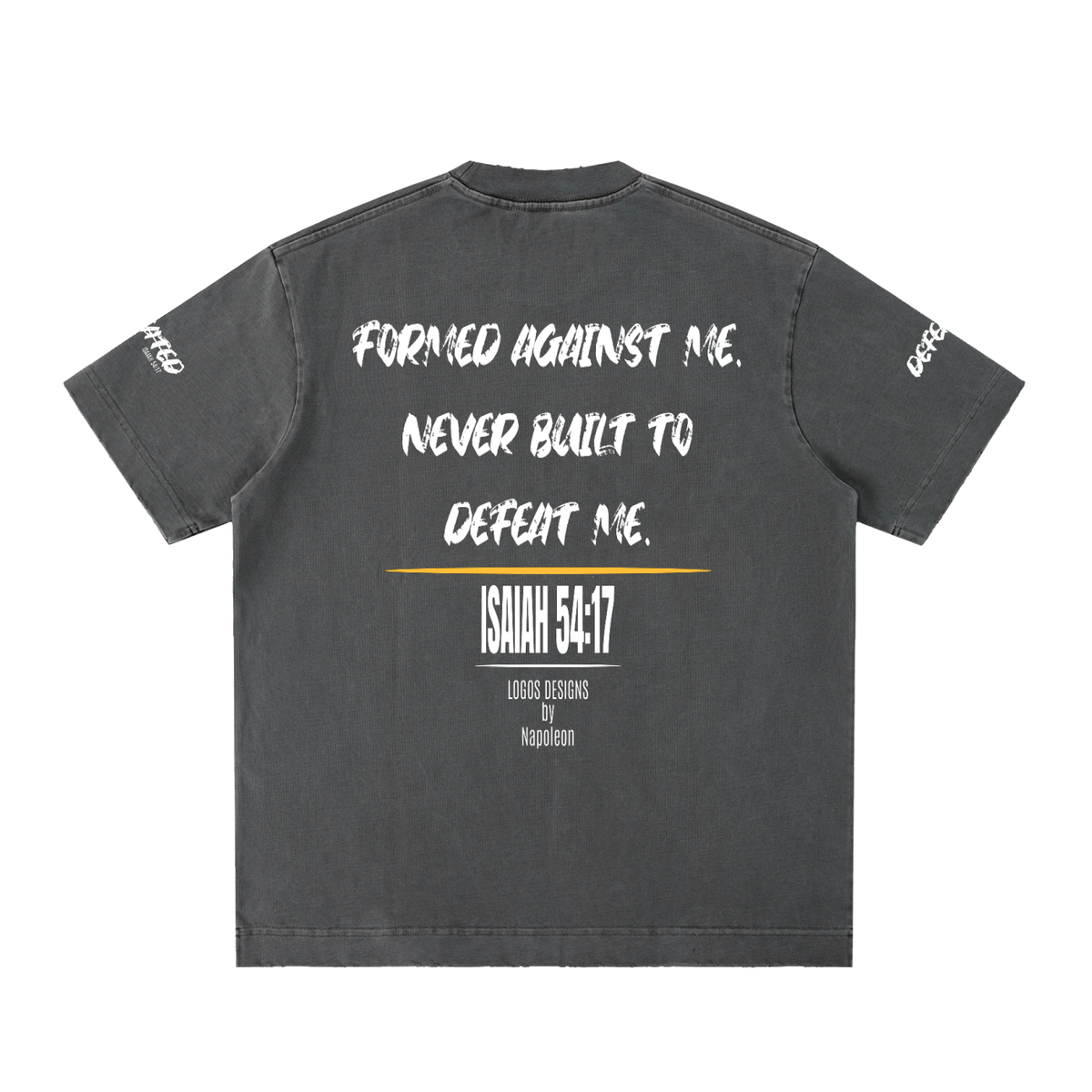Heavyweight Vintage Washed Frayed T-Shirt (Undefeated)