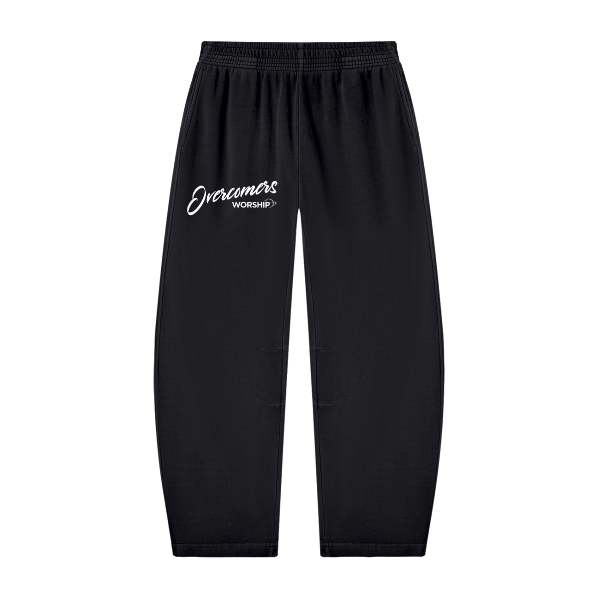 Overcomers Worship Vintage Washed Barrel Leg Sweatpants