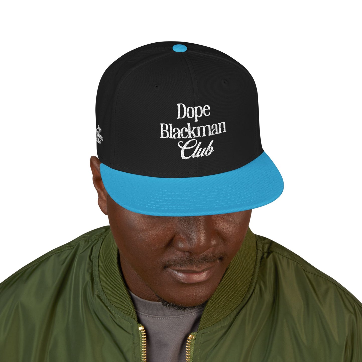 Snapback Hat — "Dope Blackman Club" Embroidered Streetwear Cap