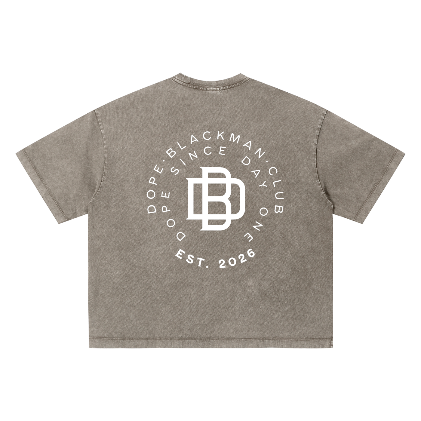 Dope Blackman Club Unisex Vintage Wash Boxy T-Shirt