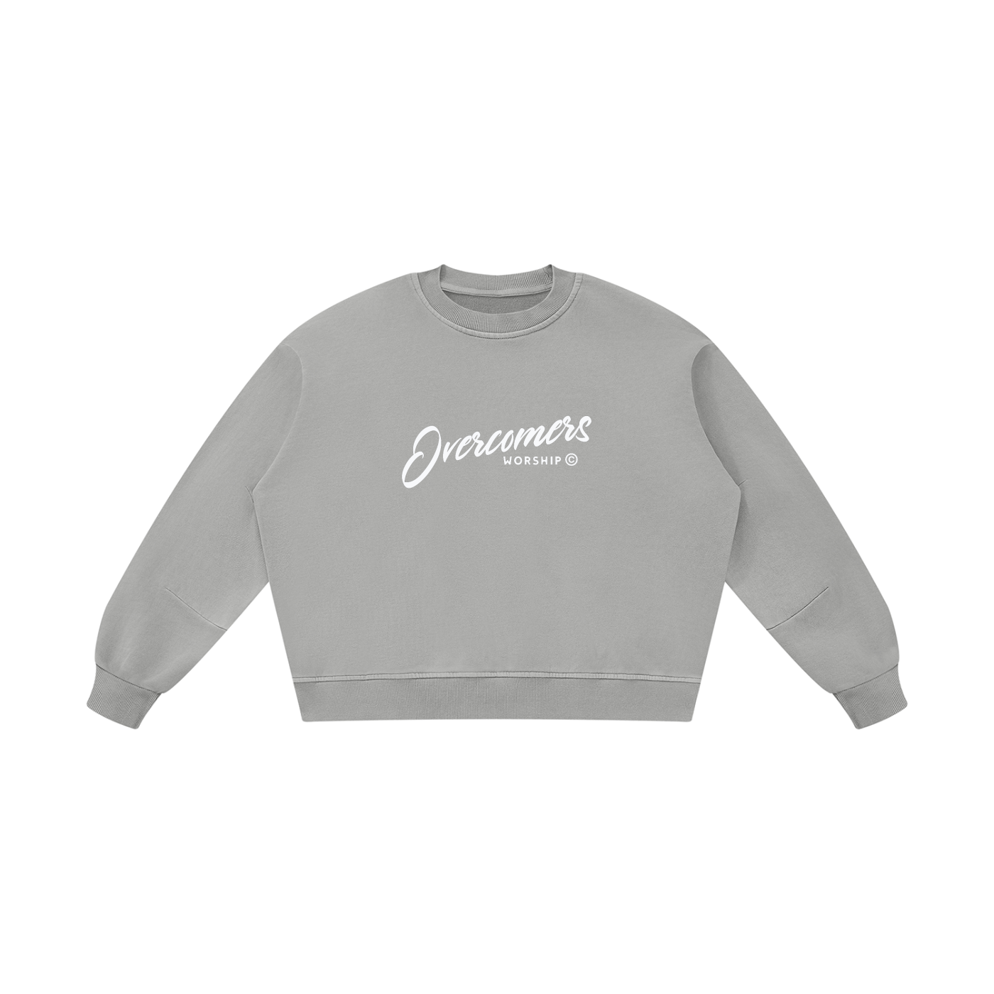 Overcomers Worship Vintage Washed Boxy Sweatshirt
