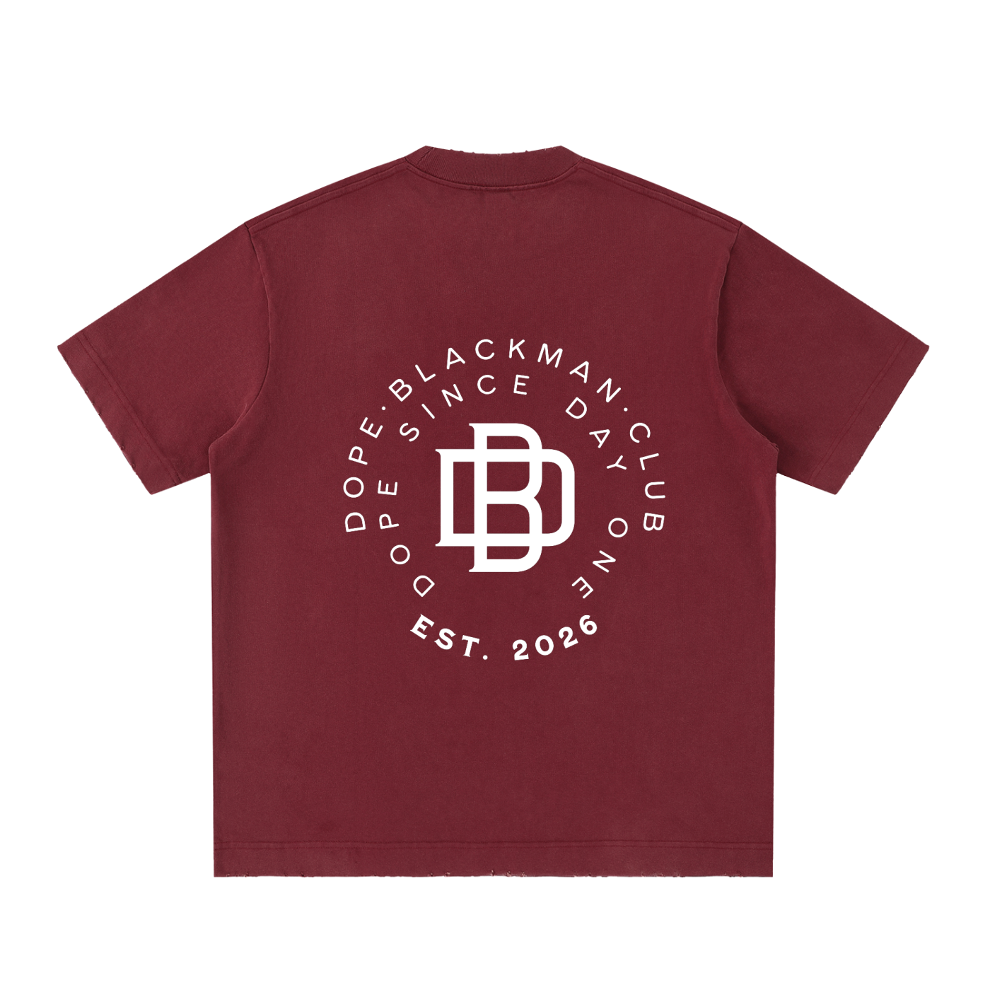 Dope Blackman Club Vintage Washed Frayed T-Shirt