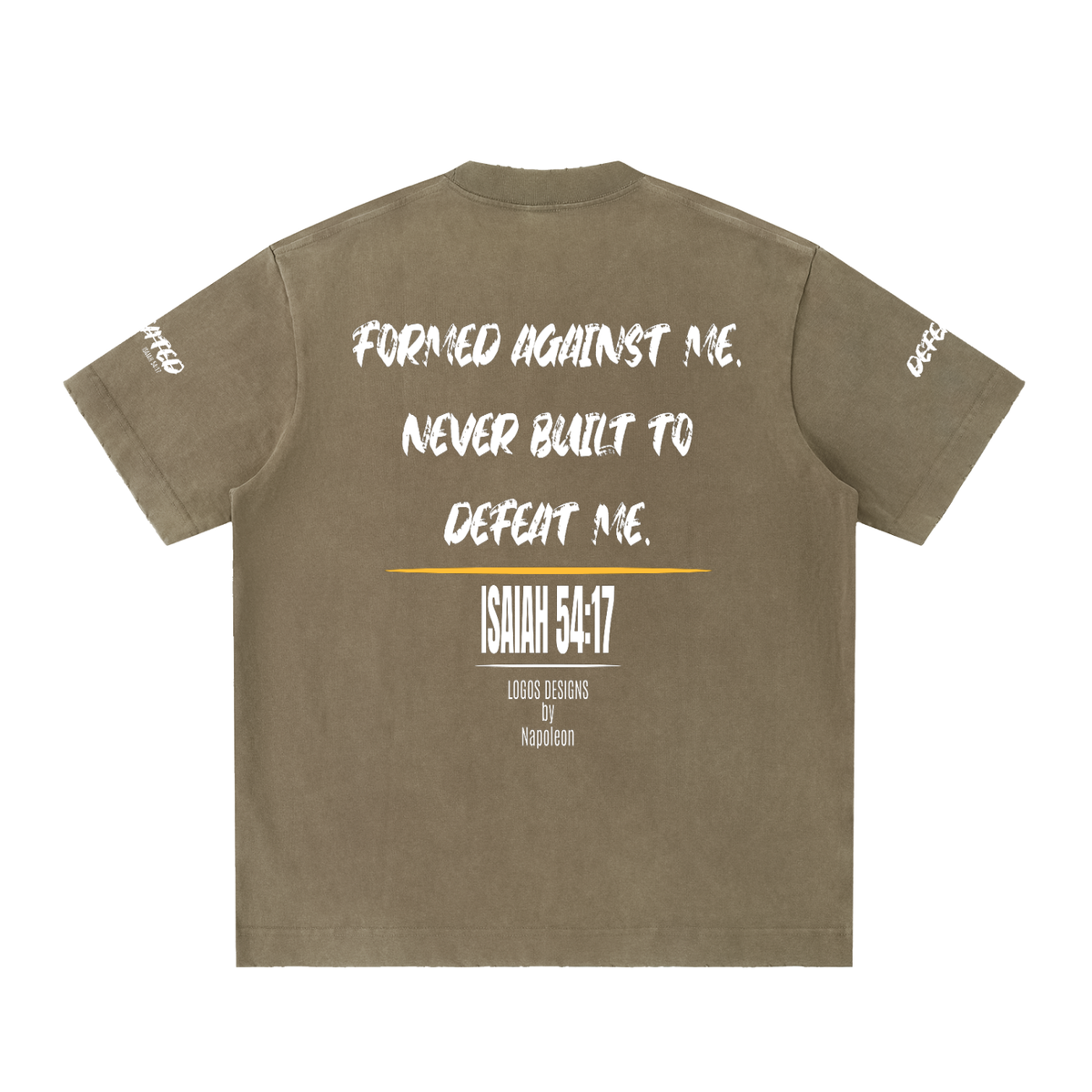Heavyweight Vintage Washed Frayed T-Shirt (Undefeated)