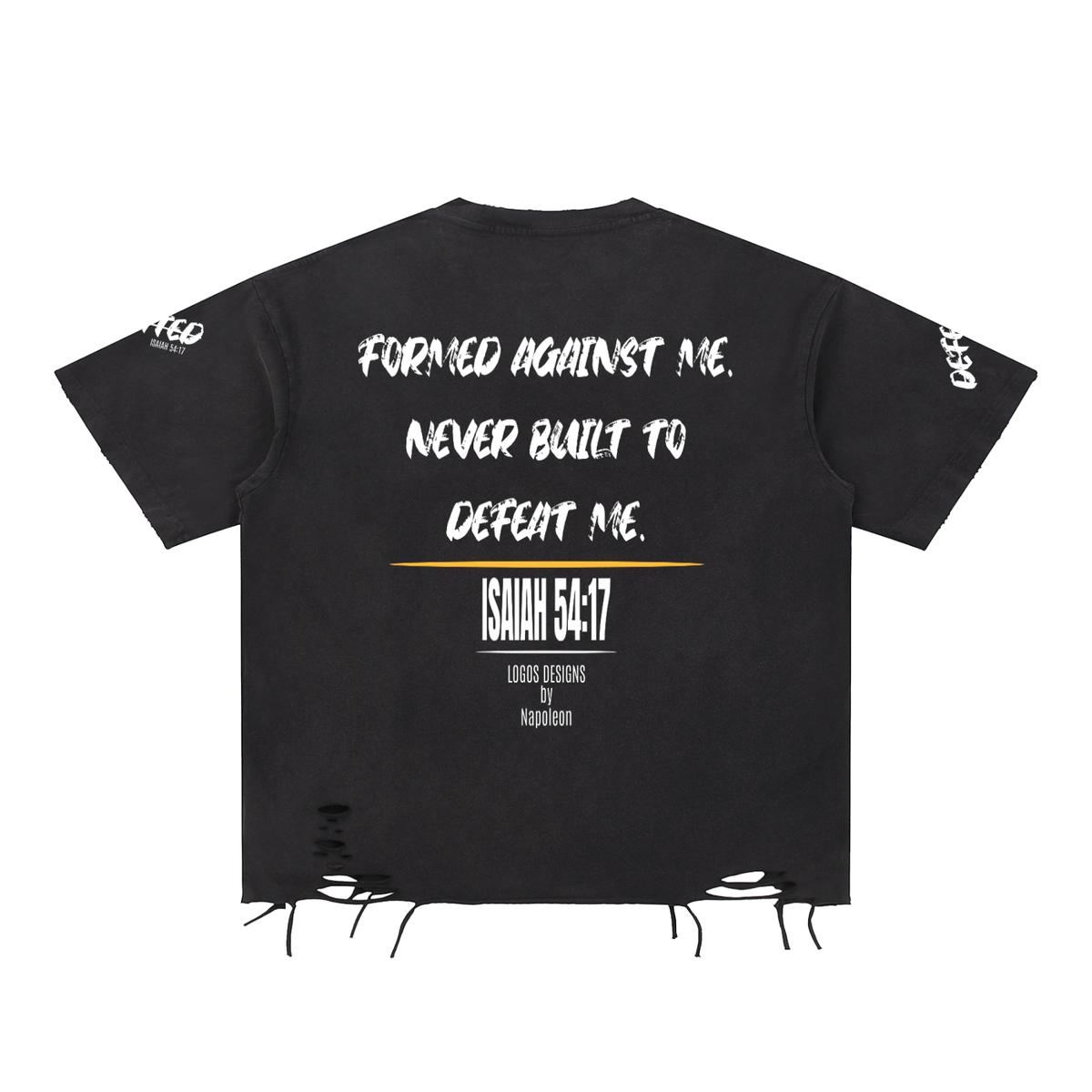 Snow Washed Raw-Hem T-Shirt (Undefeated)