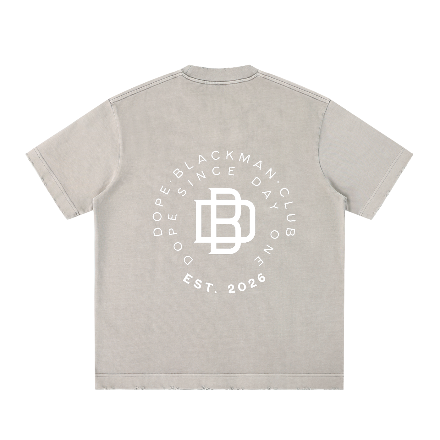 Dope Blackman Club Vintage Washed Frayed T-Shirt