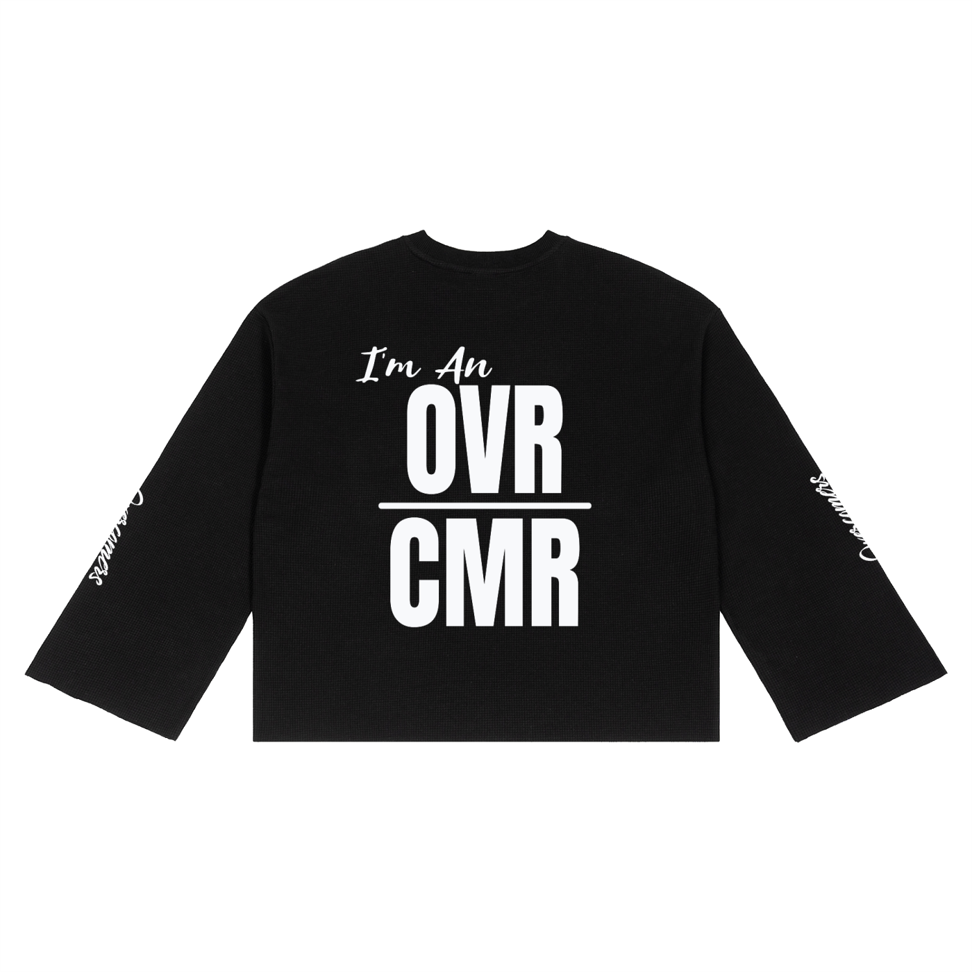 Overcomers Worship Waffle Raw Edge Long Sleeve Tee