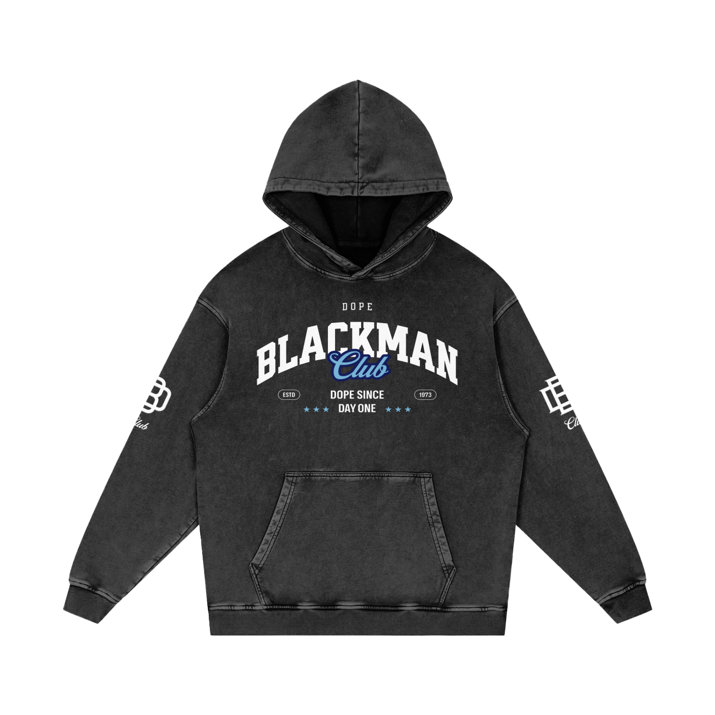 Snow Washed Loose Cotton Hoodie