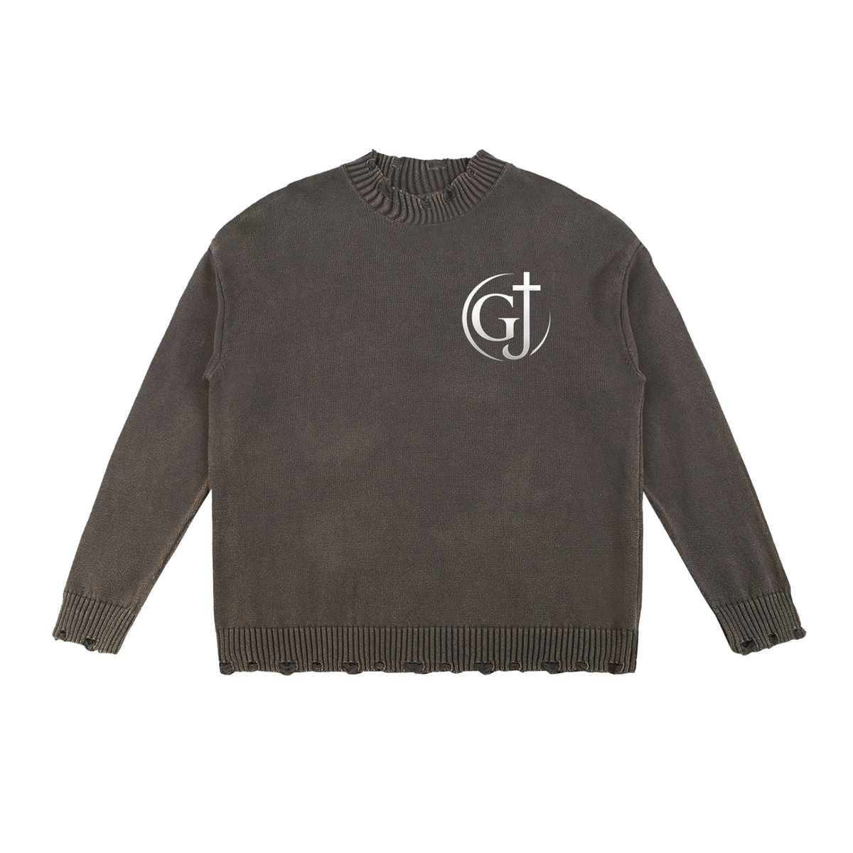 Vintage Washed Hand-Frayed Sweater (GJ)