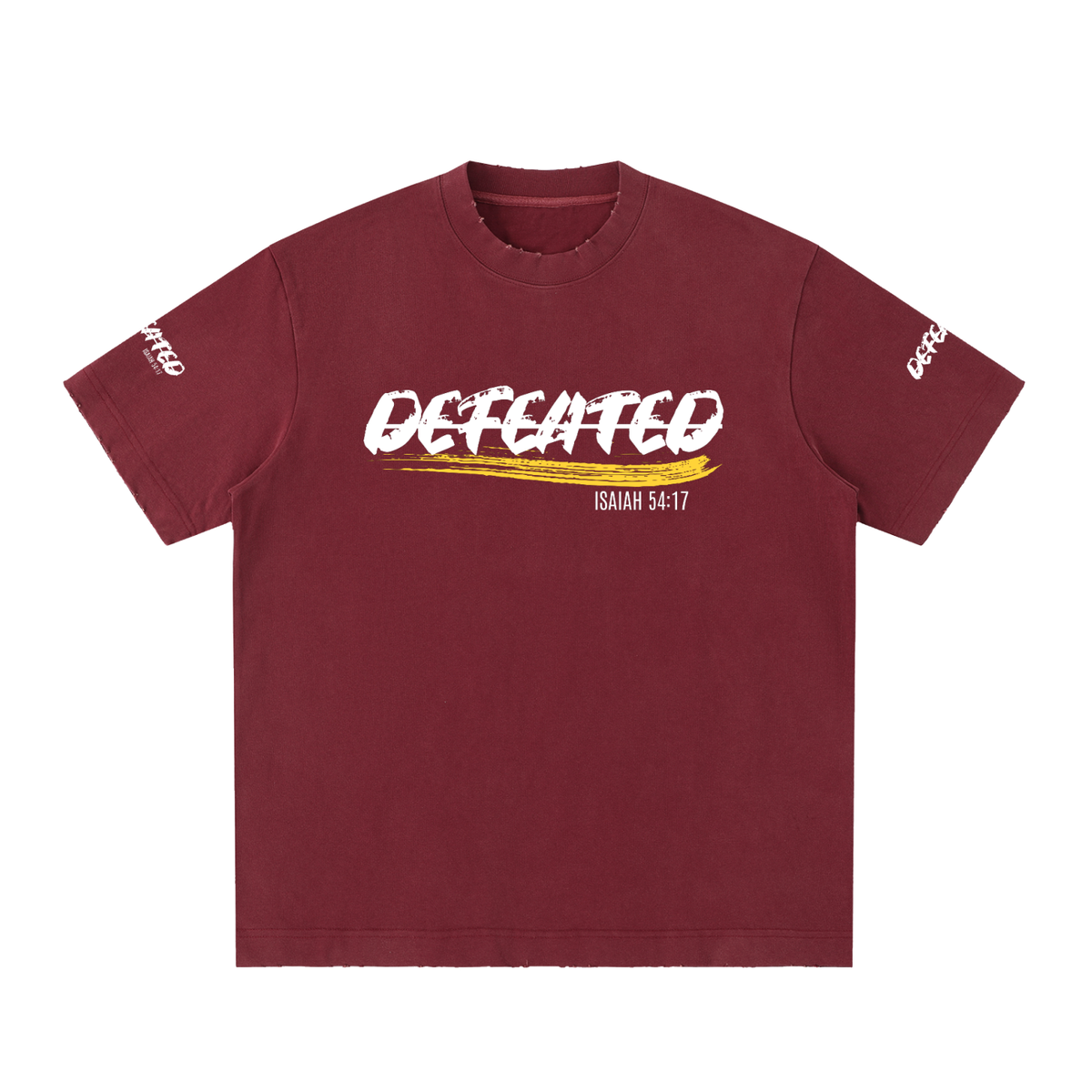 Heavyweight Vintage Washed Frayed T-Shirt (Undefeated)