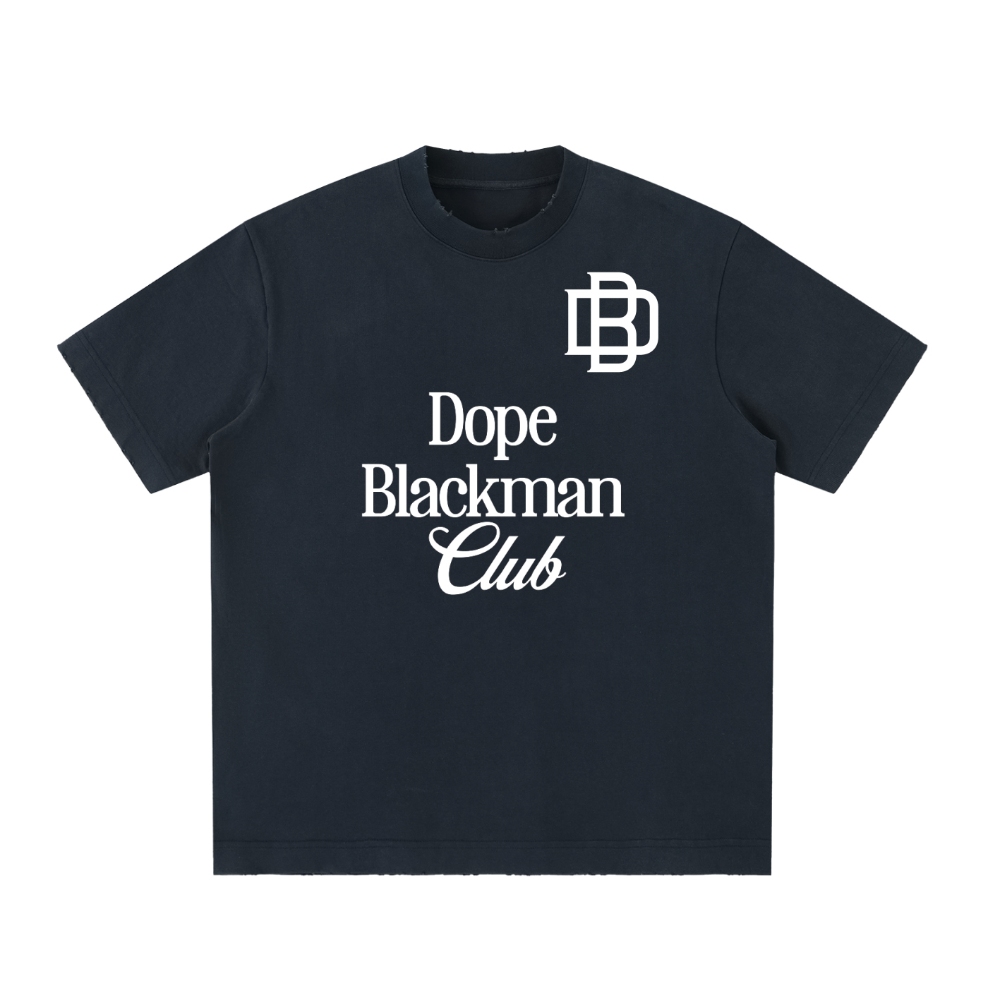 Dope Blackman Club Vintage Washed Frayed T-Shirt