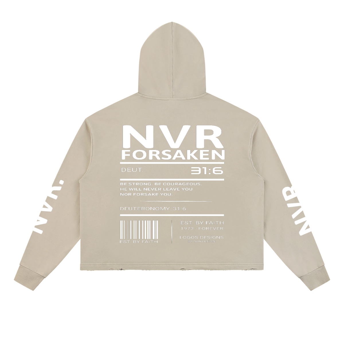 Vintage Washed Frayed-Hem Hoodie (NVR)