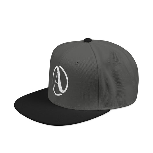 ATM Embroidered A Circle Snapback Hat — Distressed Logo Streetwear Cap