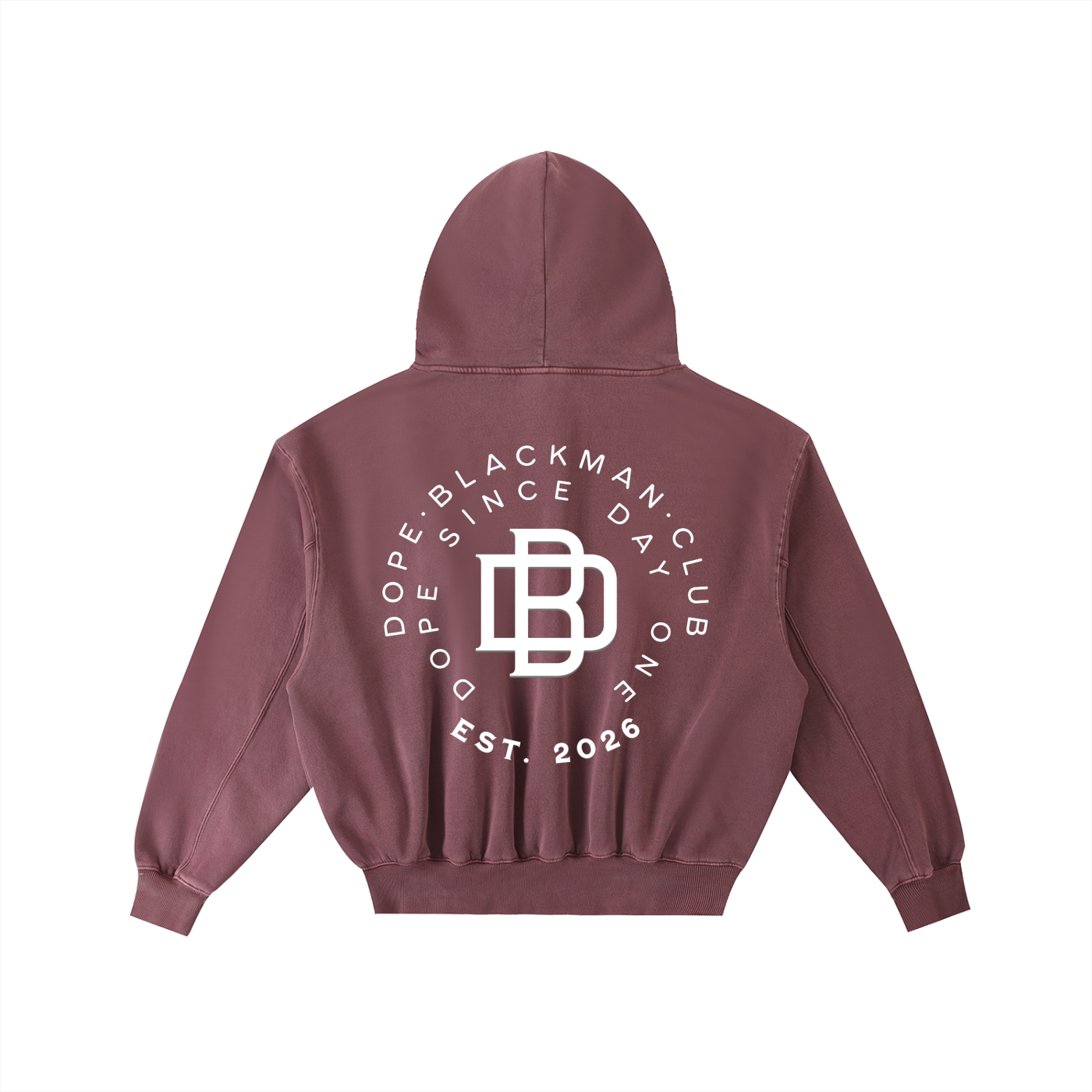 Frayed Enzyme Washed Fleece Hoodie