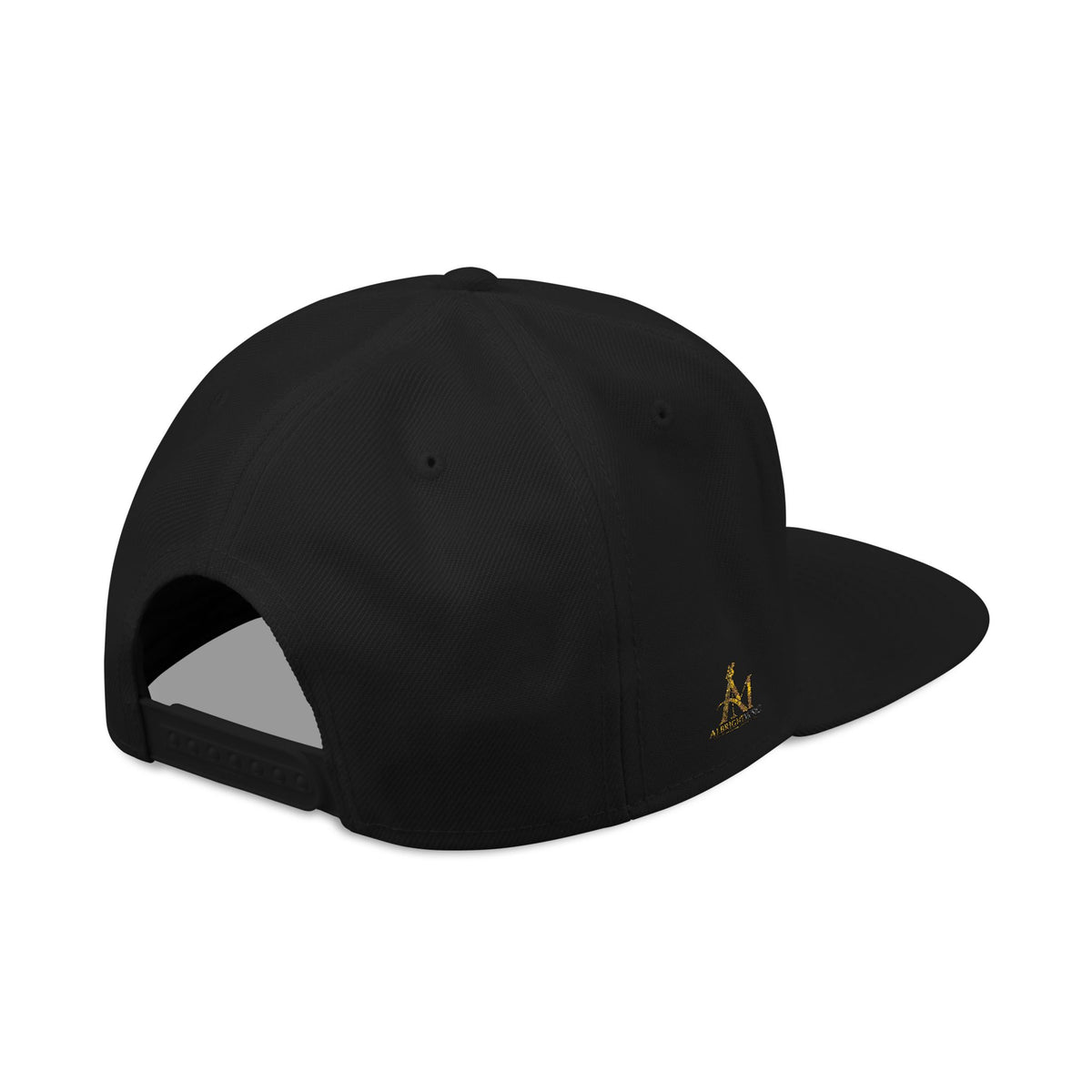 Embroidered Gold 'A' Logo Snapback Hat — Urban Music Streetwear Cap (AM)