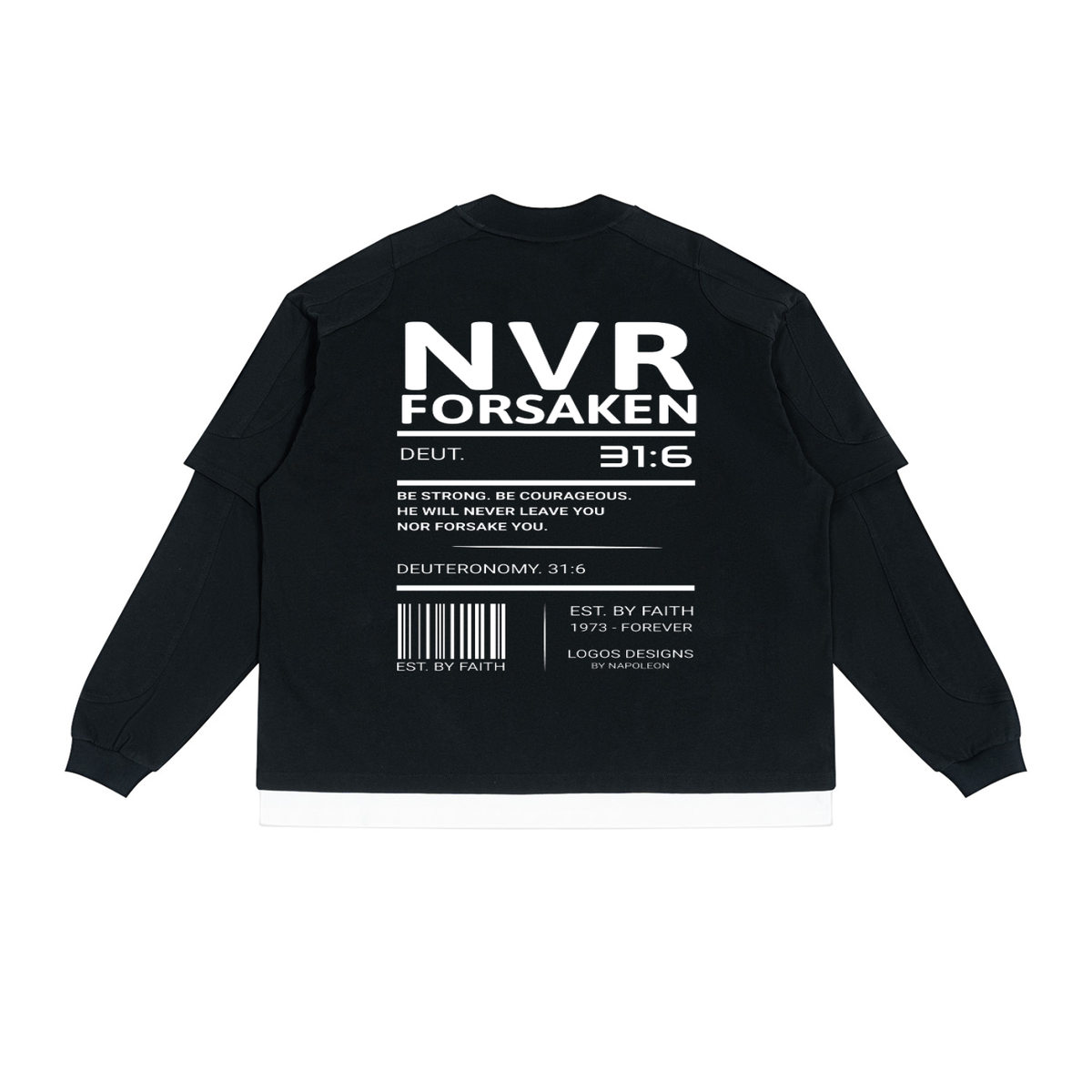 Unisex Paneled Layer Color Block T-Shirt