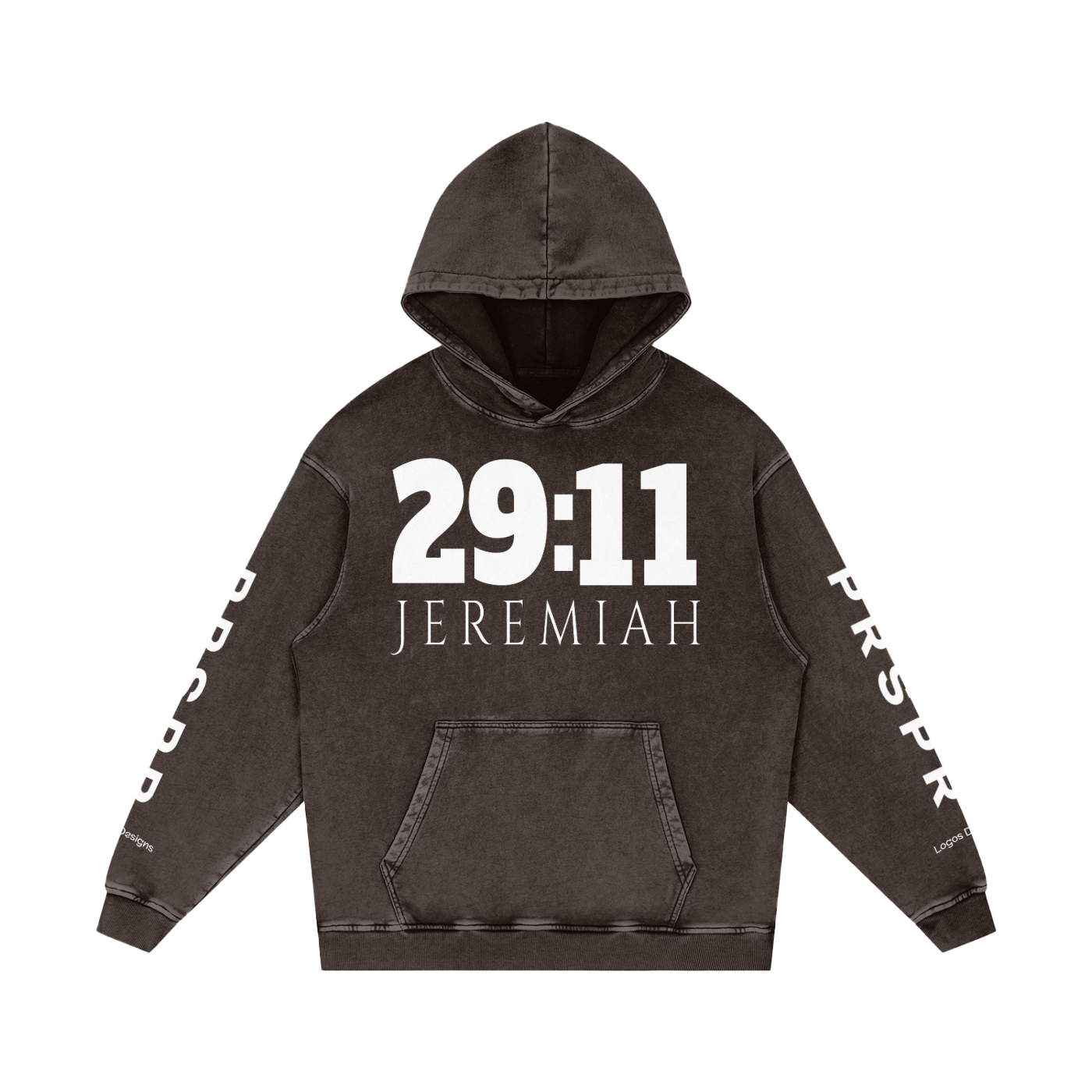 Snow Washed Loose Cotton Hoodie