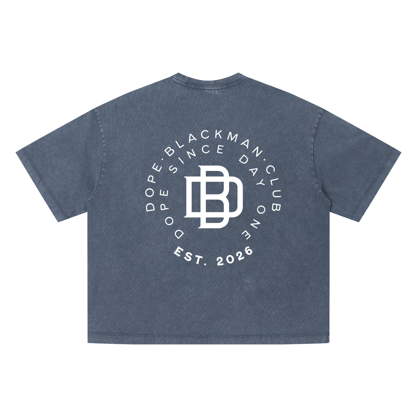 Dope Blackman Club Unisex Vintage Wash Boxy T-Shirt