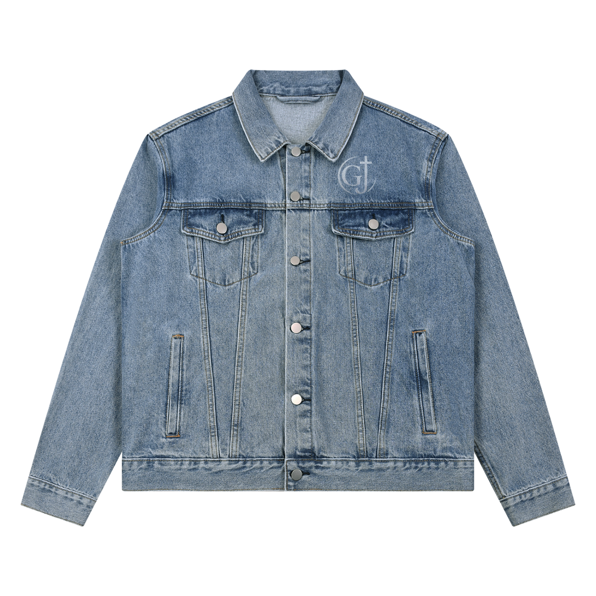 Unisex Vintage Wash Denim Jacket (GJ)