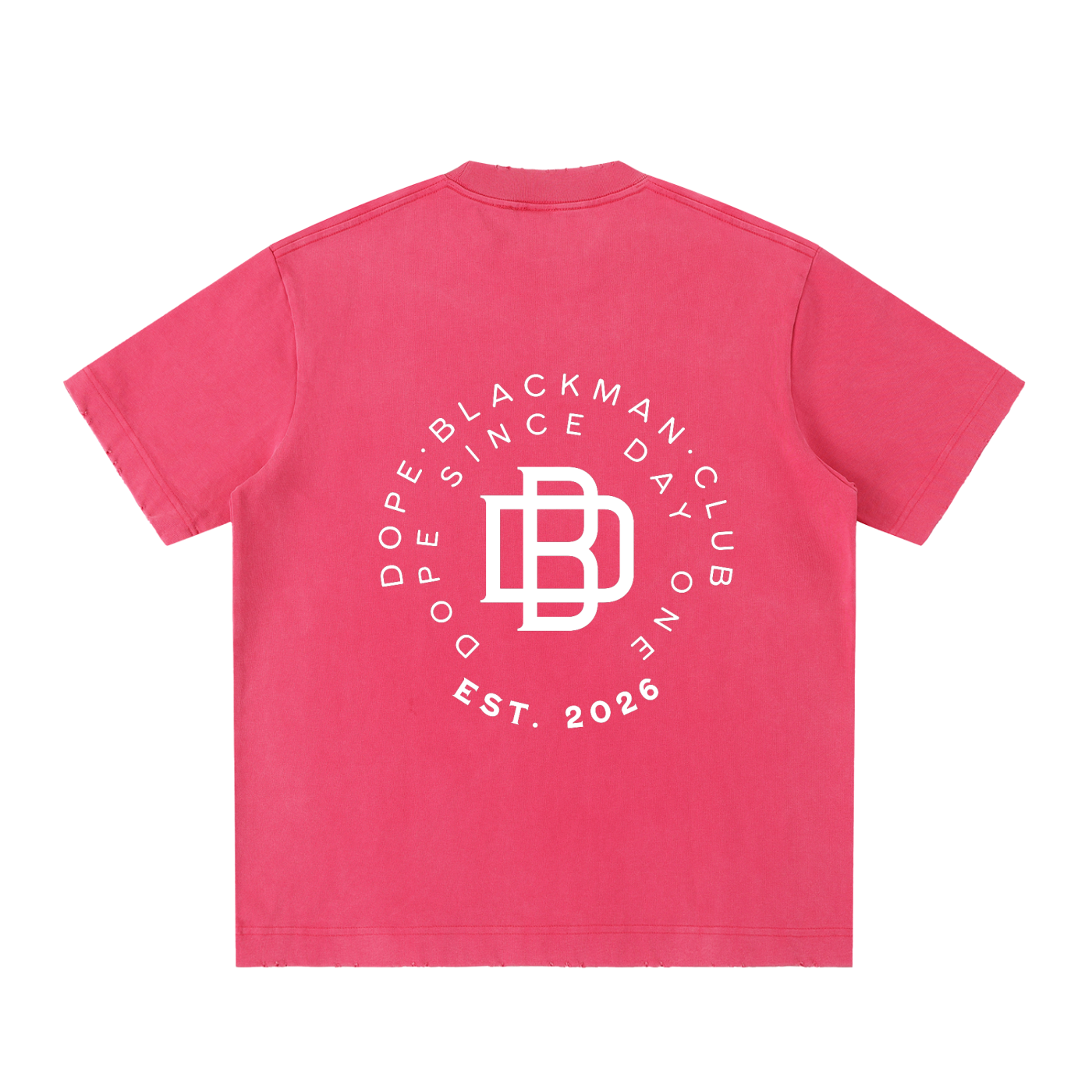 Dope Blackman Club Vintage Washed Frayed T-Shirt