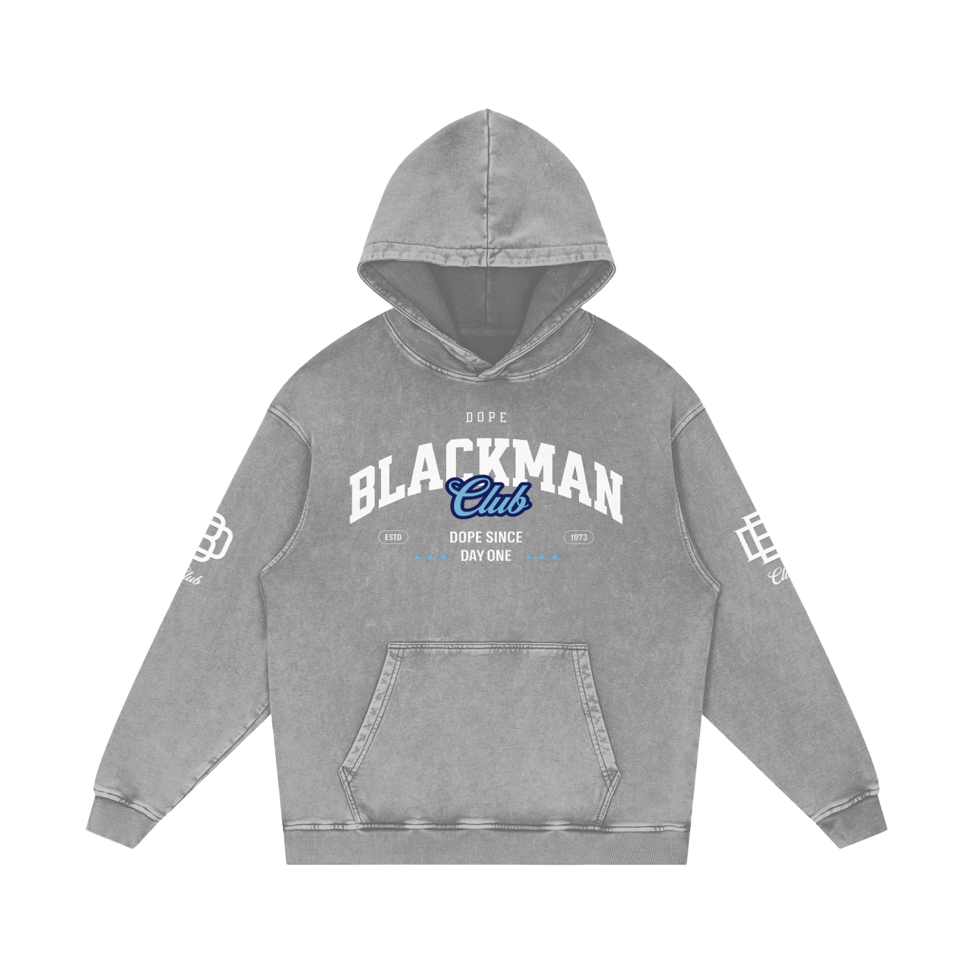 Snow Washed Loose Cotton Hoodie