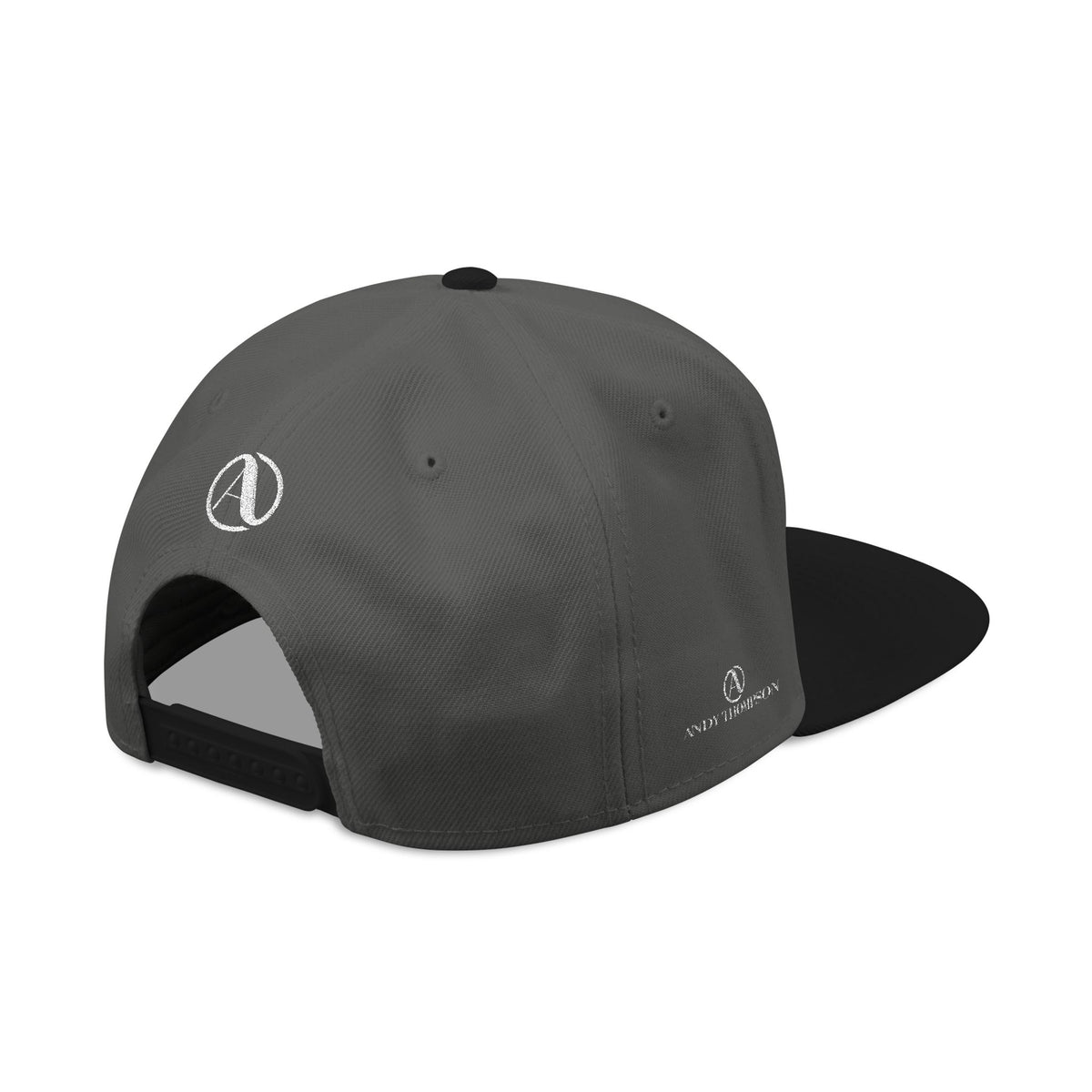 Embroidered A Circle Snapback Hat — Distressed Logo Streetwear Cap