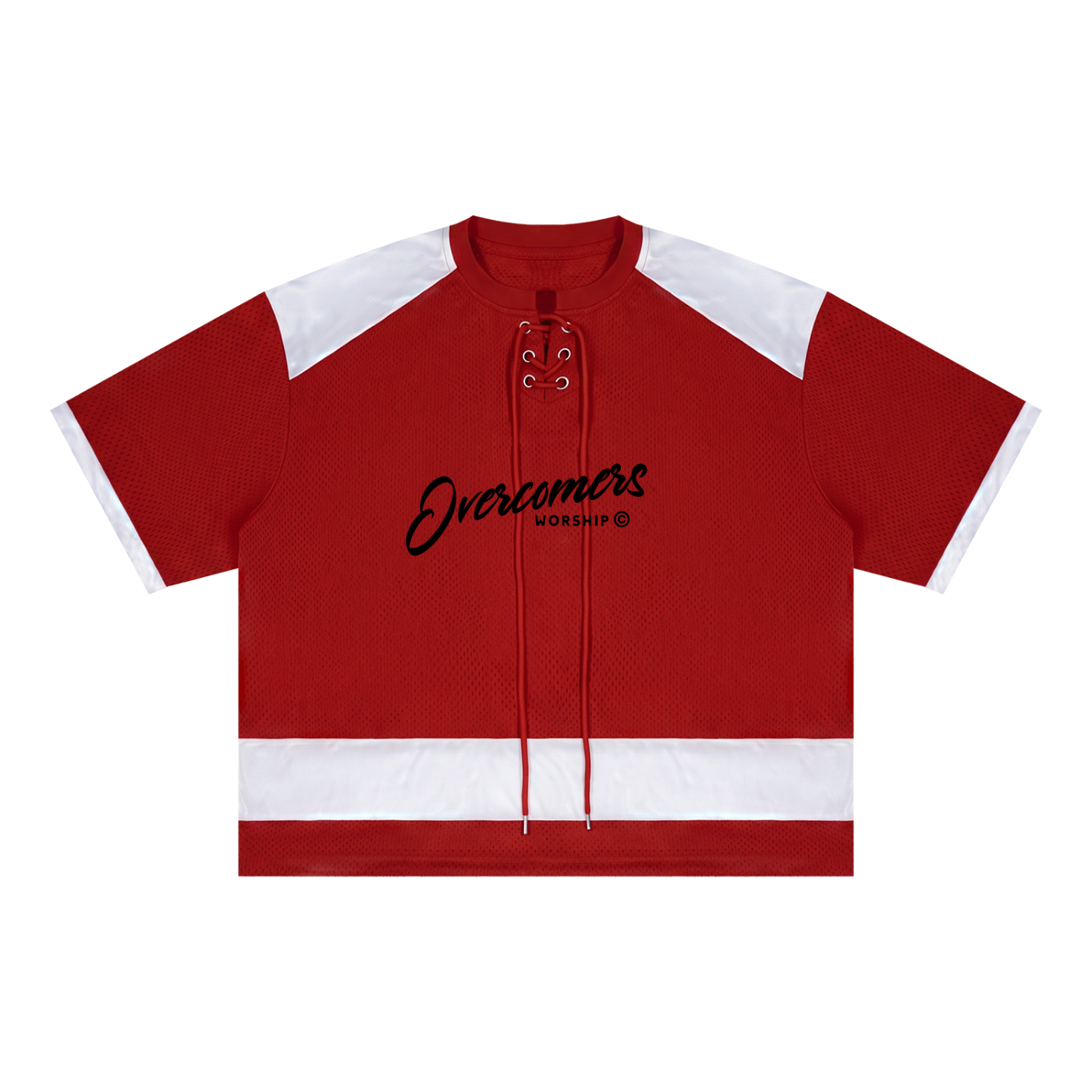 Overcomers Unisex Raglan Sleeve Mesh Boxy T-Shirt