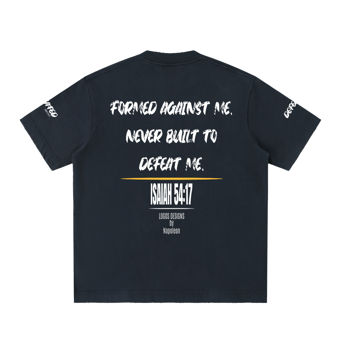 Heavyweight Vintage Washed Frayed T-Shirt (Undefeated)