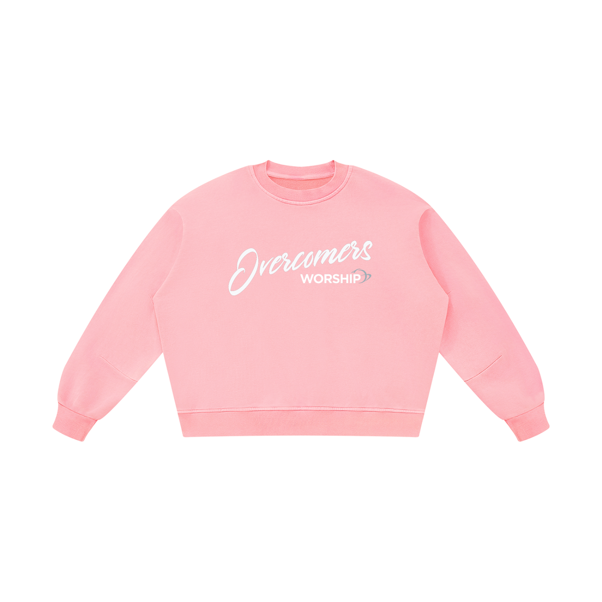 Overcomers Worship Vintage Washed Boxy Sweatshirt