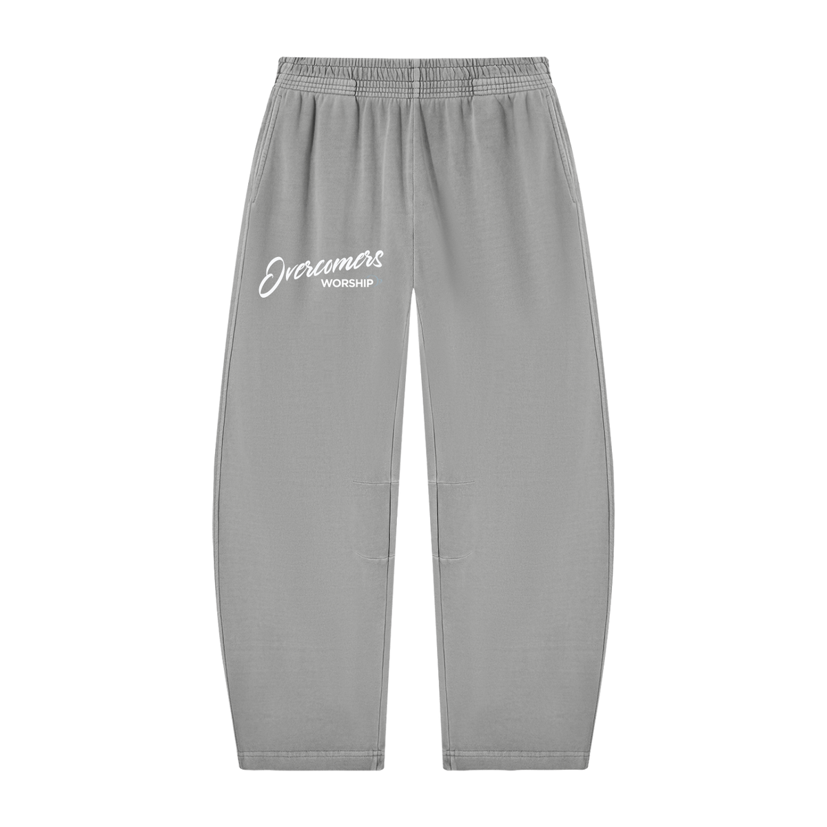 Overcomers Worship Vintage Washed Barrel Leg Sweatpants