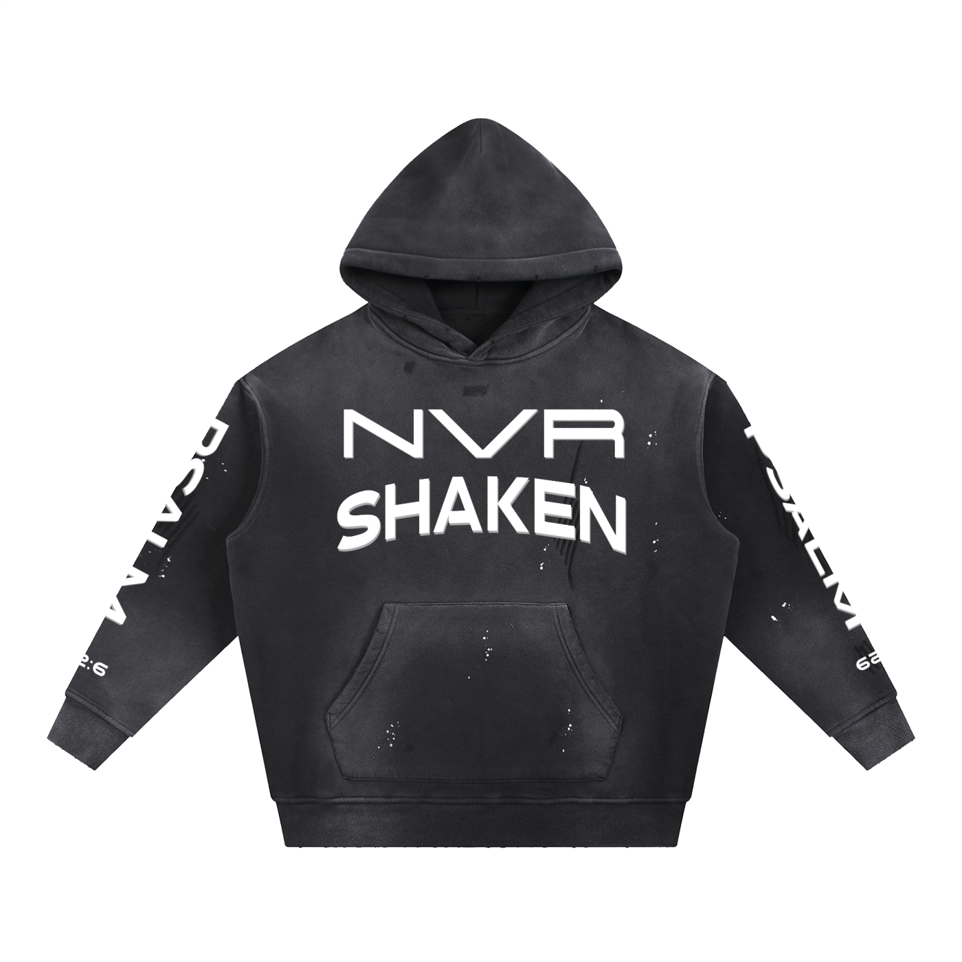 Vintage Washed Frayed Fleece Hoodie