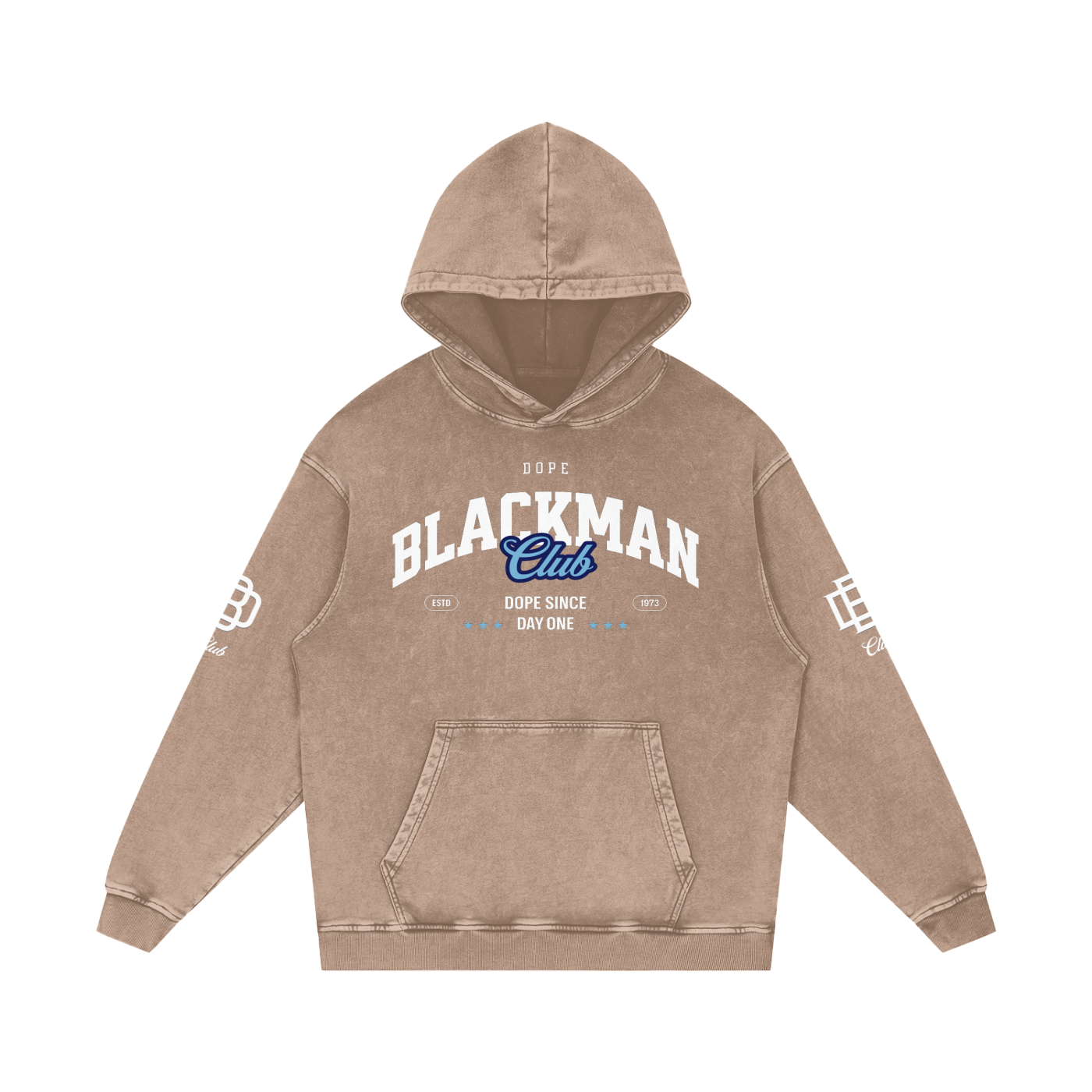 Snow Washed Loose Cotton Hoodie