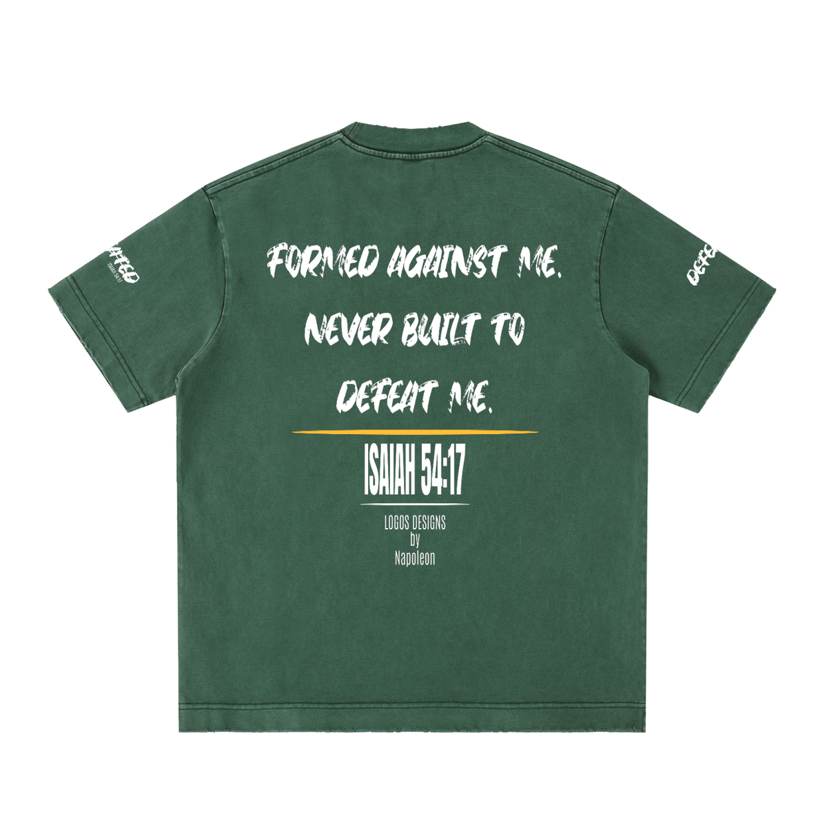Heavyweight Vintage Washed Frayed T-Shirt (Undefeated)