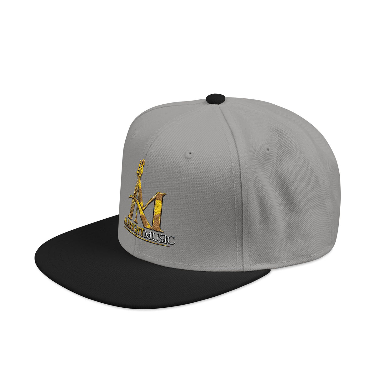 Embroidered Gold 'A' Logo Snapback Hat — Urban Music Streetwear Cap (AM)