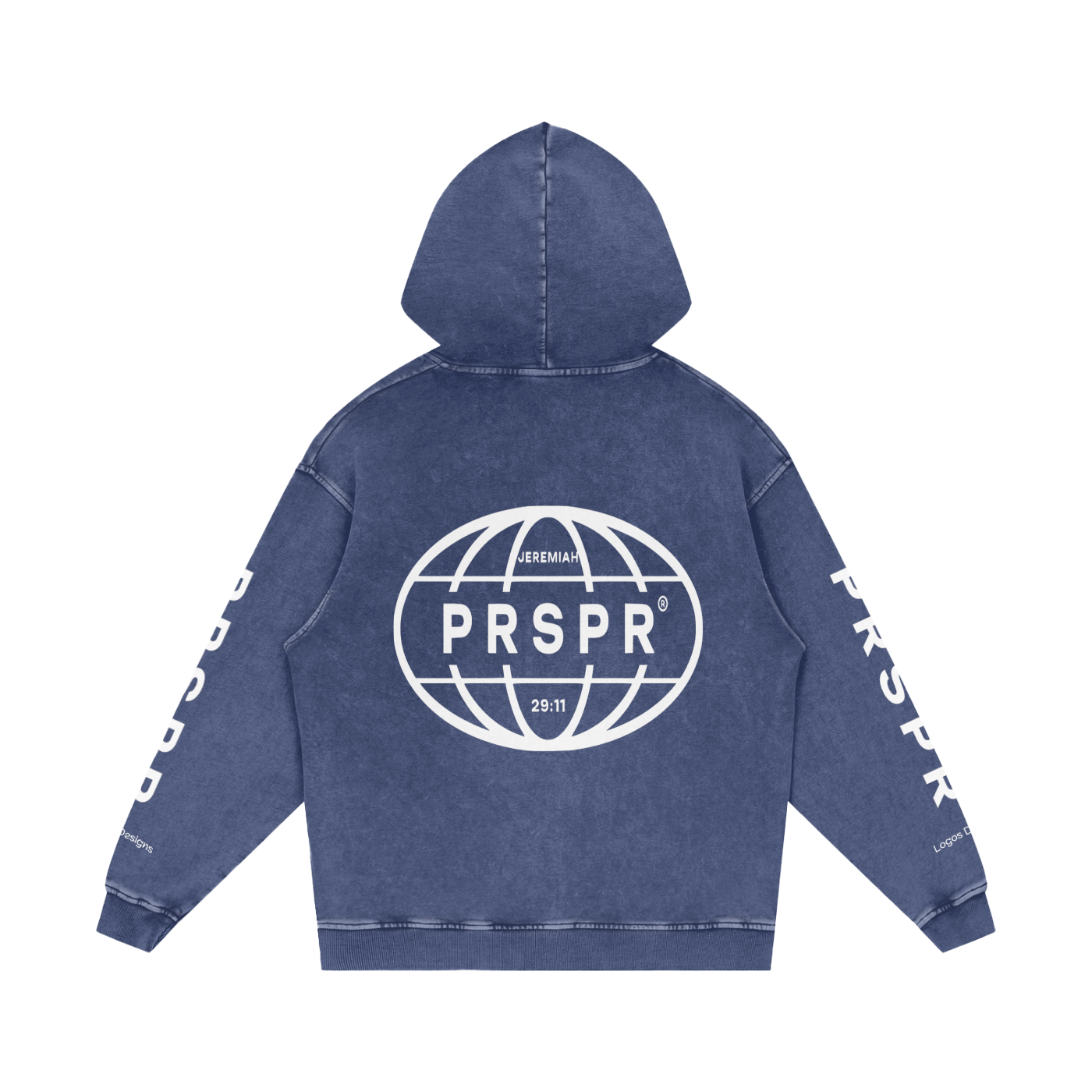 Snow Washed Loose Cotton Hoodie