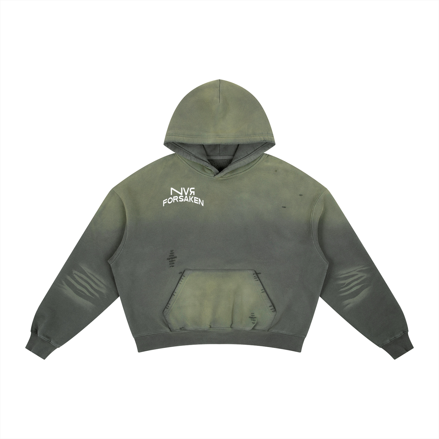 Frayed Sunfade Boxy Fleece Hoodie