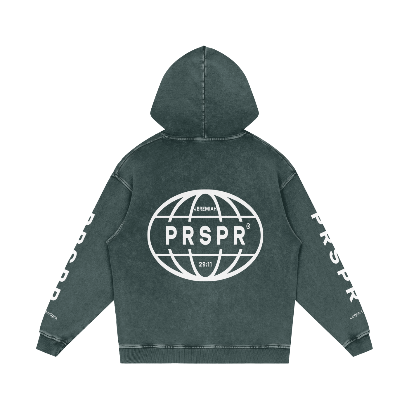 Snow Washed Loose Cotton Hoodie