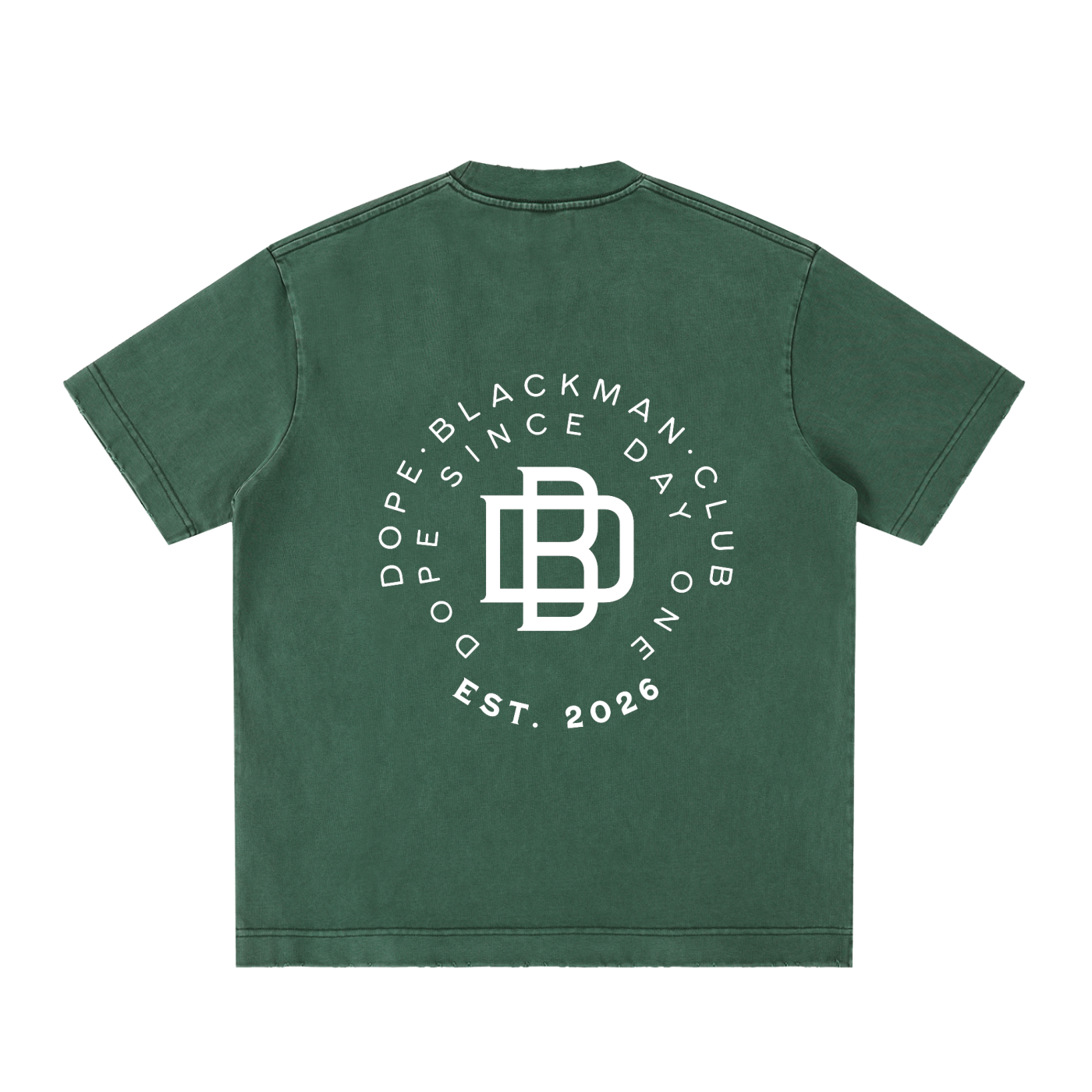 Dope Blackman Club Vintage Washed Frayed T-Shirt