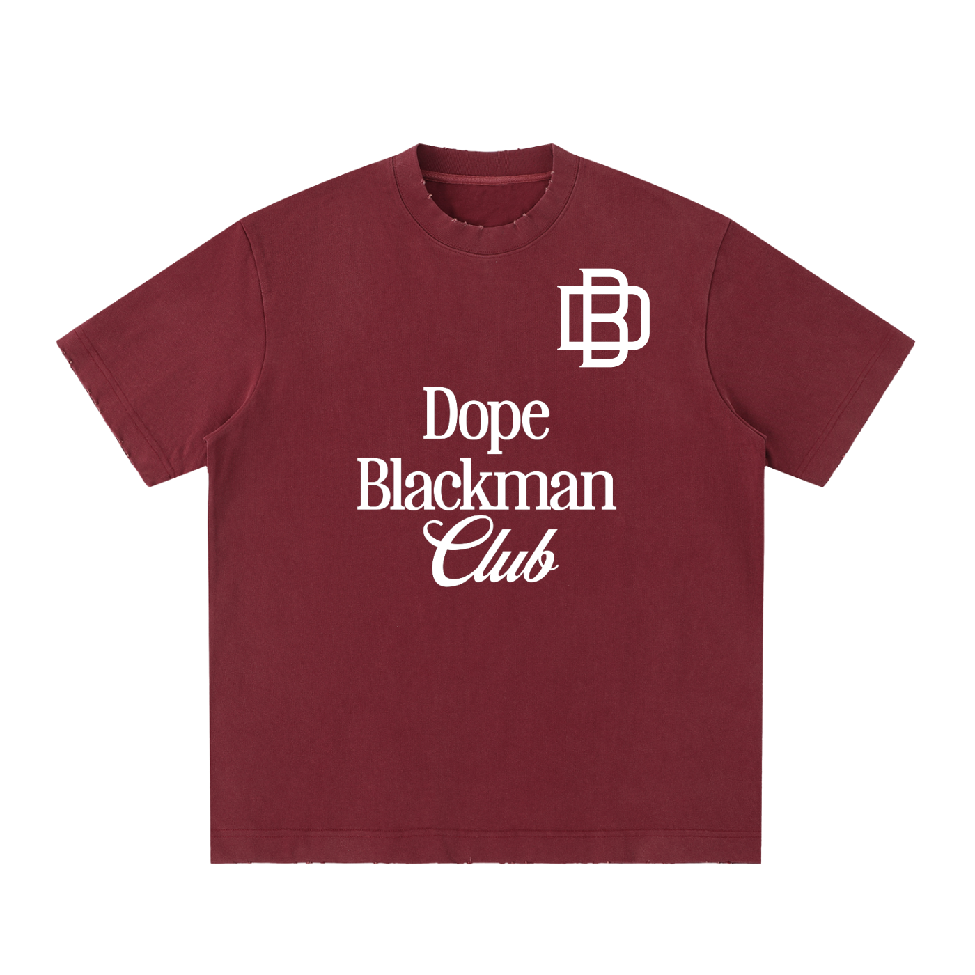 Dope Blackman Club Vintage Washed Frayed T-Shirt