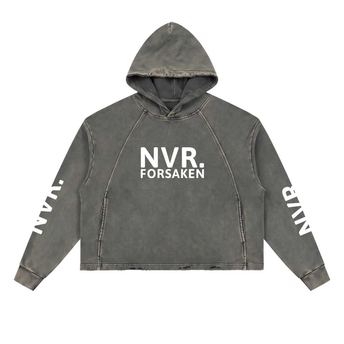 Vintage Washed Frayed-Hem Hoodie (NVR)