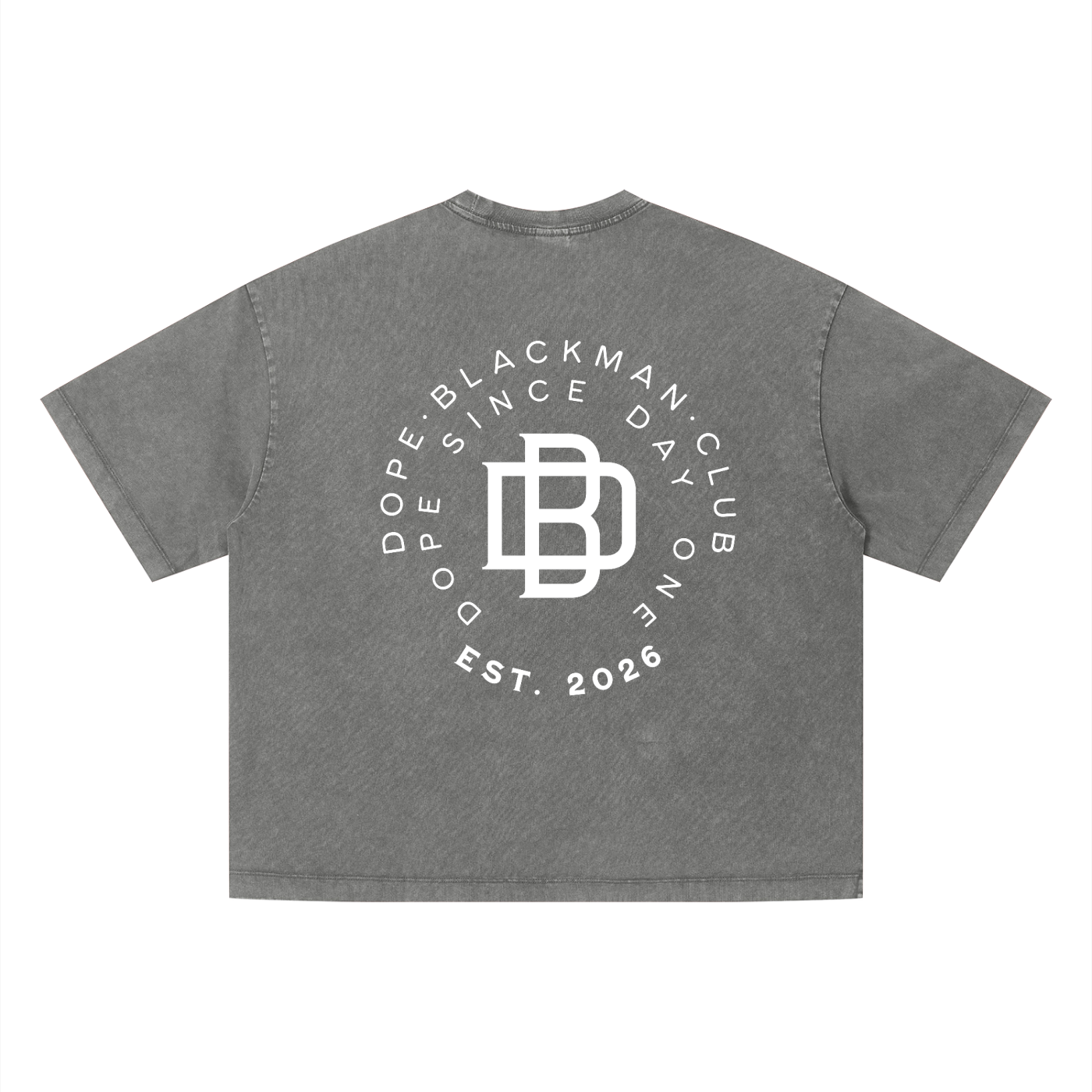 Dope Blackman Club Unisex Vintage Wash Boxy T-Shirt